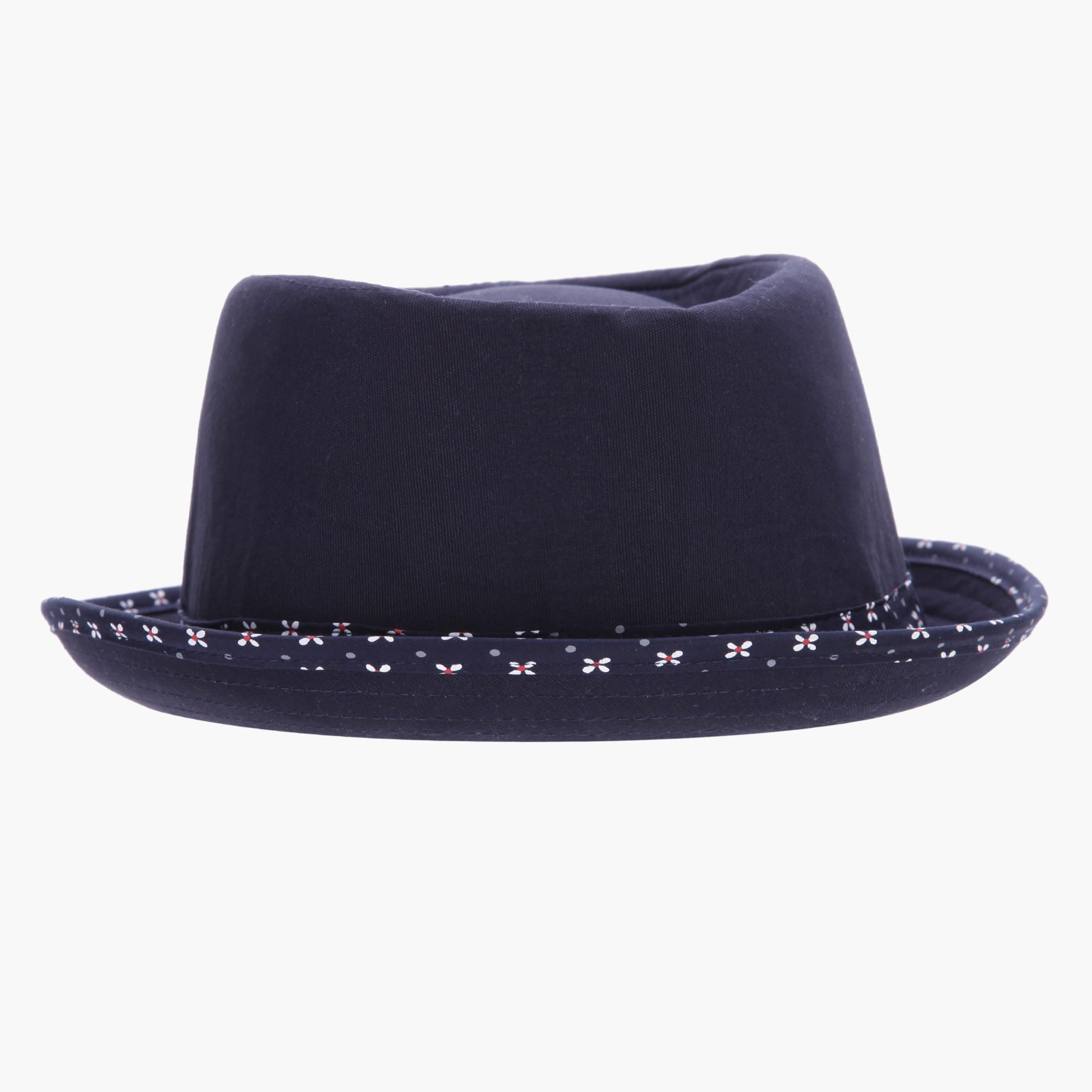 Fedora Hat with Contrast Print-men-caps-image-1