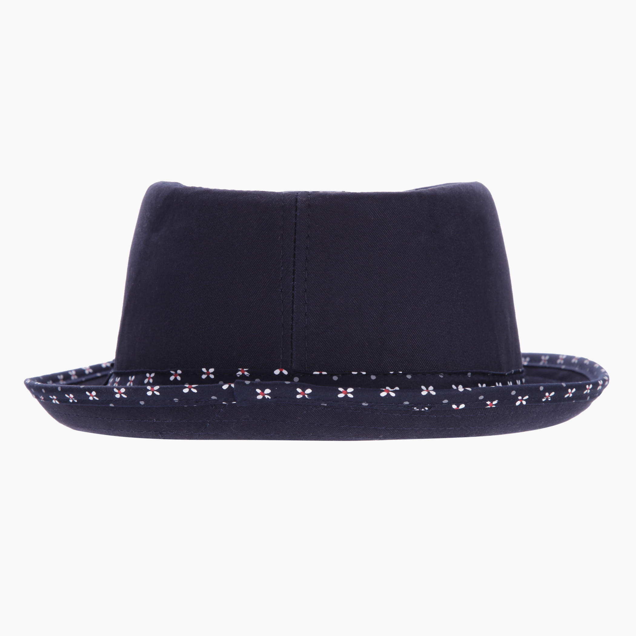 Fedora Hat with Contrast Print-men-caps-image-2
