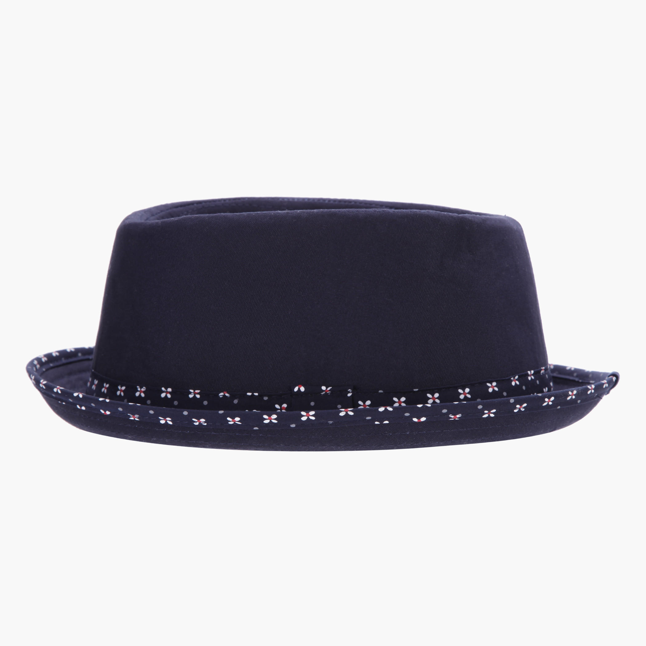 Fedora Hat with Contrast Print-men-caps-image-3