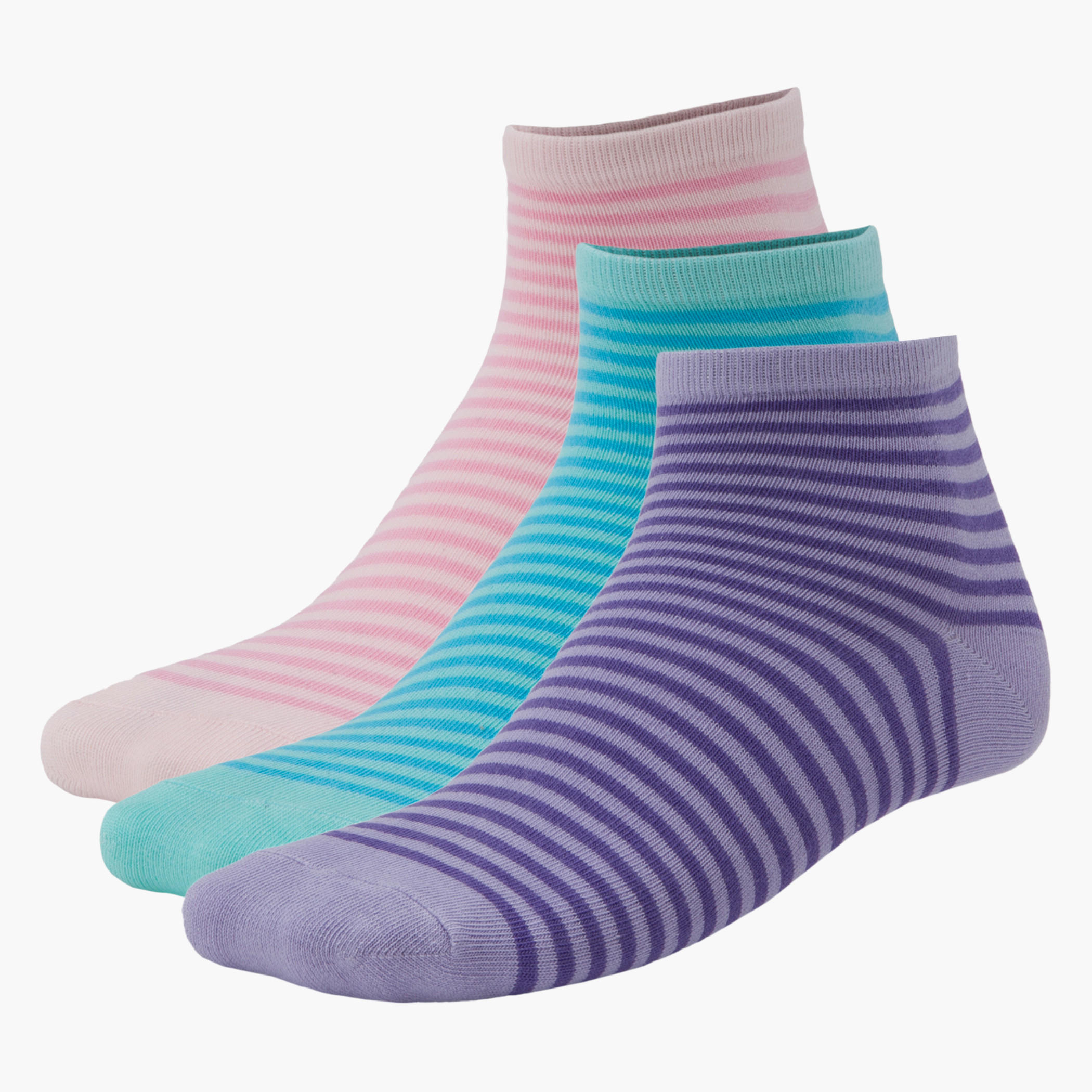 Printed Ankle-length Socks - Set of 3-women-socksandstockings-image-1
