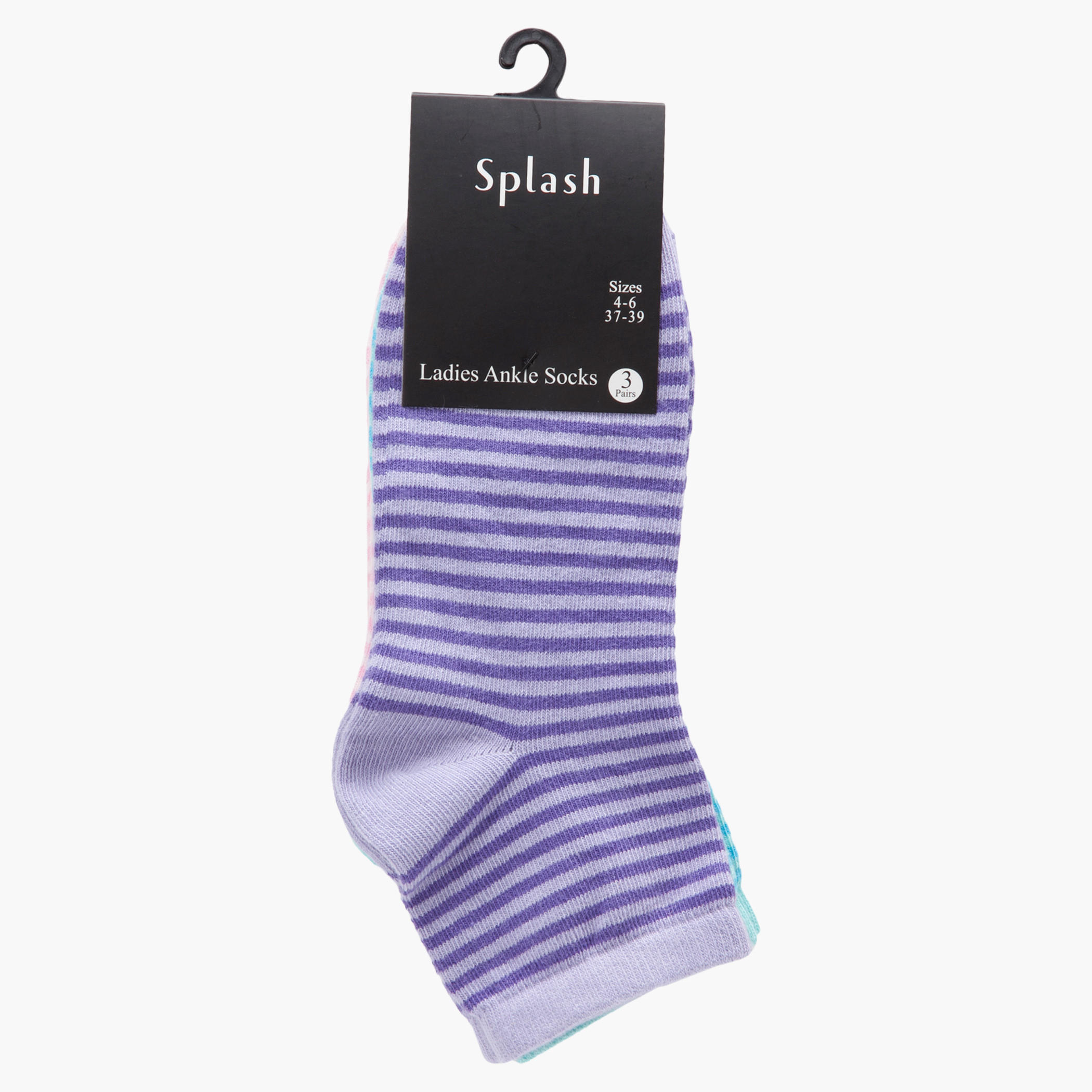Printed Ankle-length Socks - Set of 3-women-socksandstockings-image-2