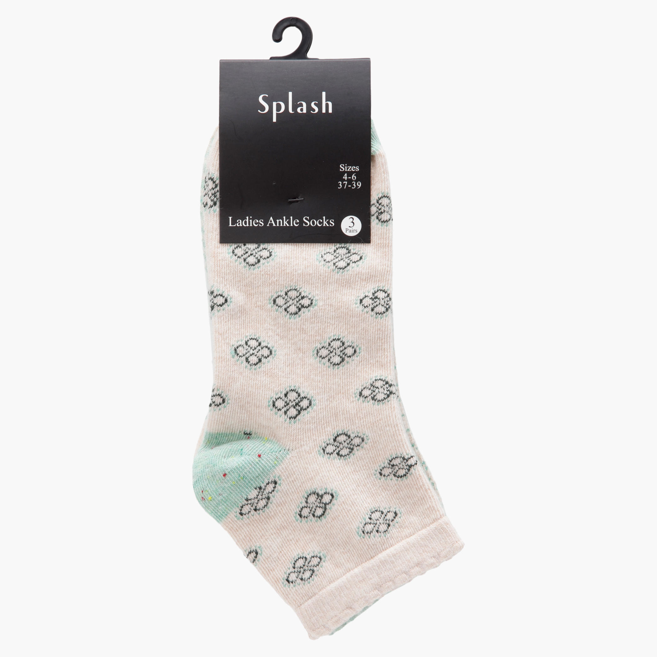 Printed Ankle-length Socks - Set of 3-women-socksandstockings-image-1