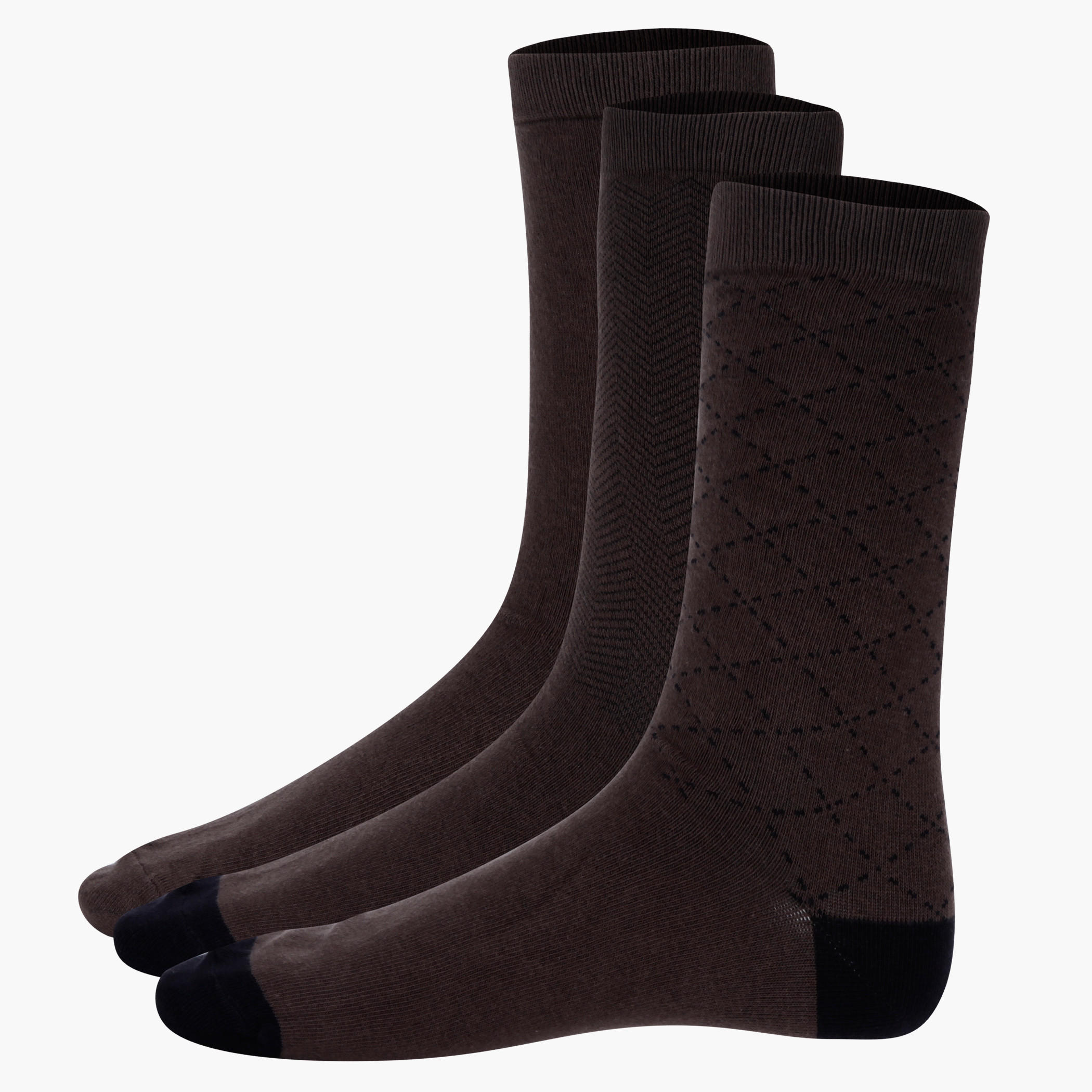 Assorted Formal Socks - Set of 3-men-socks-image-1
