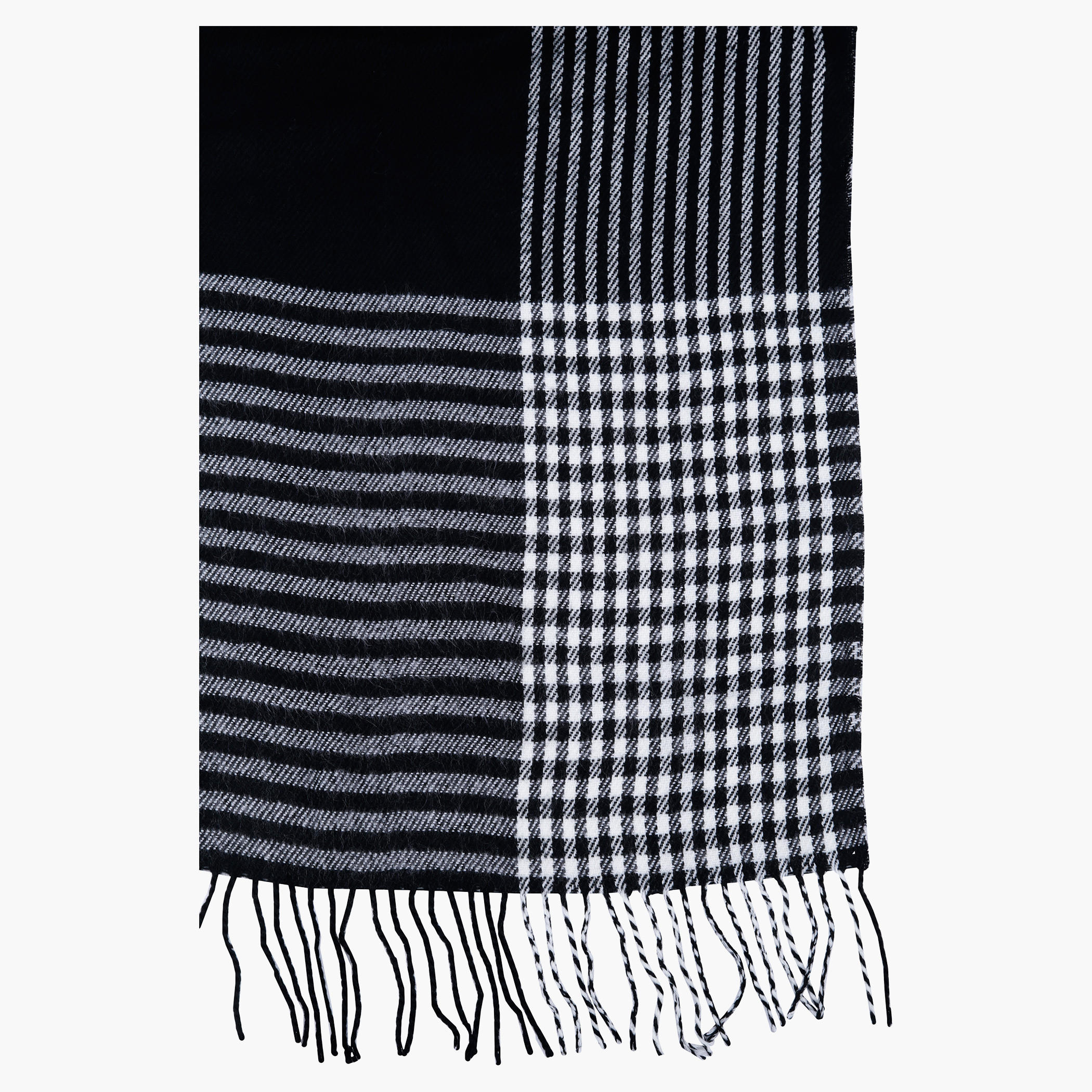 Striped Scarf with Fringed Hems-men-scarvesandgloves-image-2