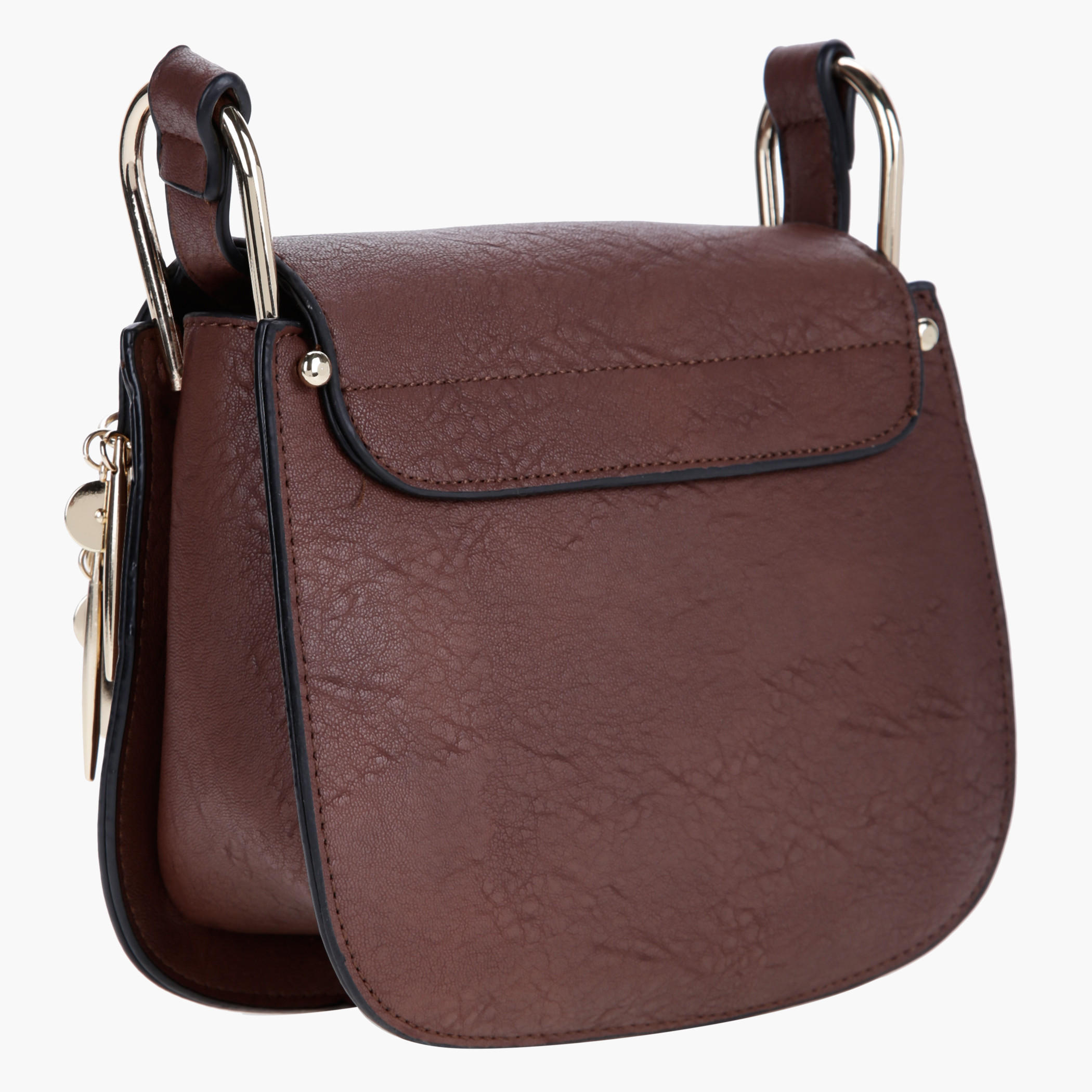 Textured Crossbody Bag with Metallic Danglers-women-bagsandwallets-handbags-image-2
