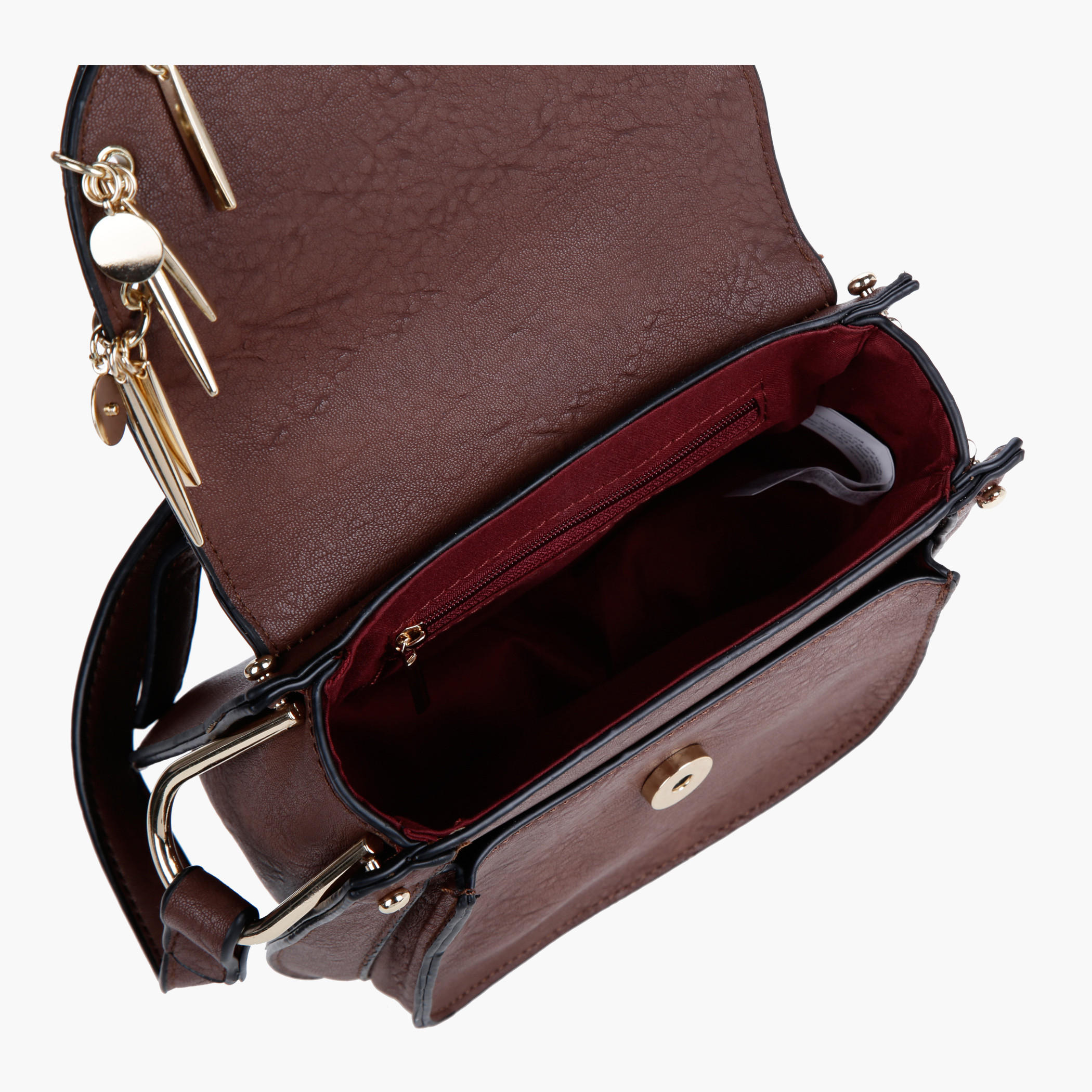 Textured Crossbody Bag with Metallic Danglers-women-bagsandwallets-handbags-image-5