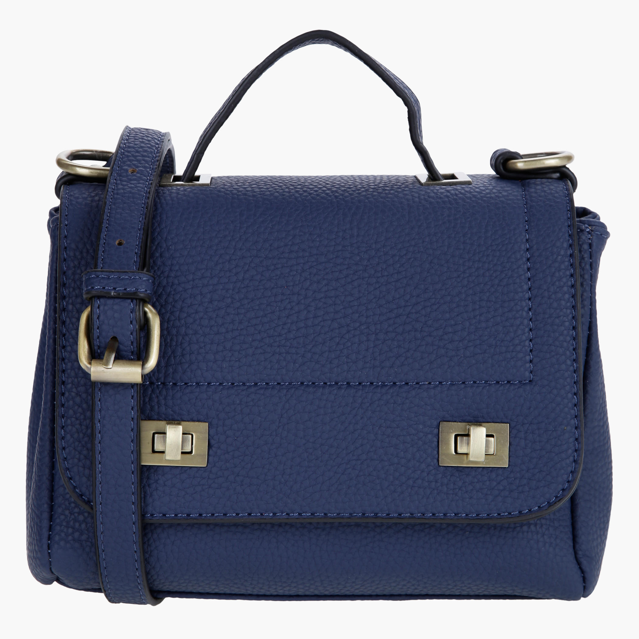 Textured Crossbody Bag with Metallic Danglers-women-bagsandwallets-handbags-image-1
