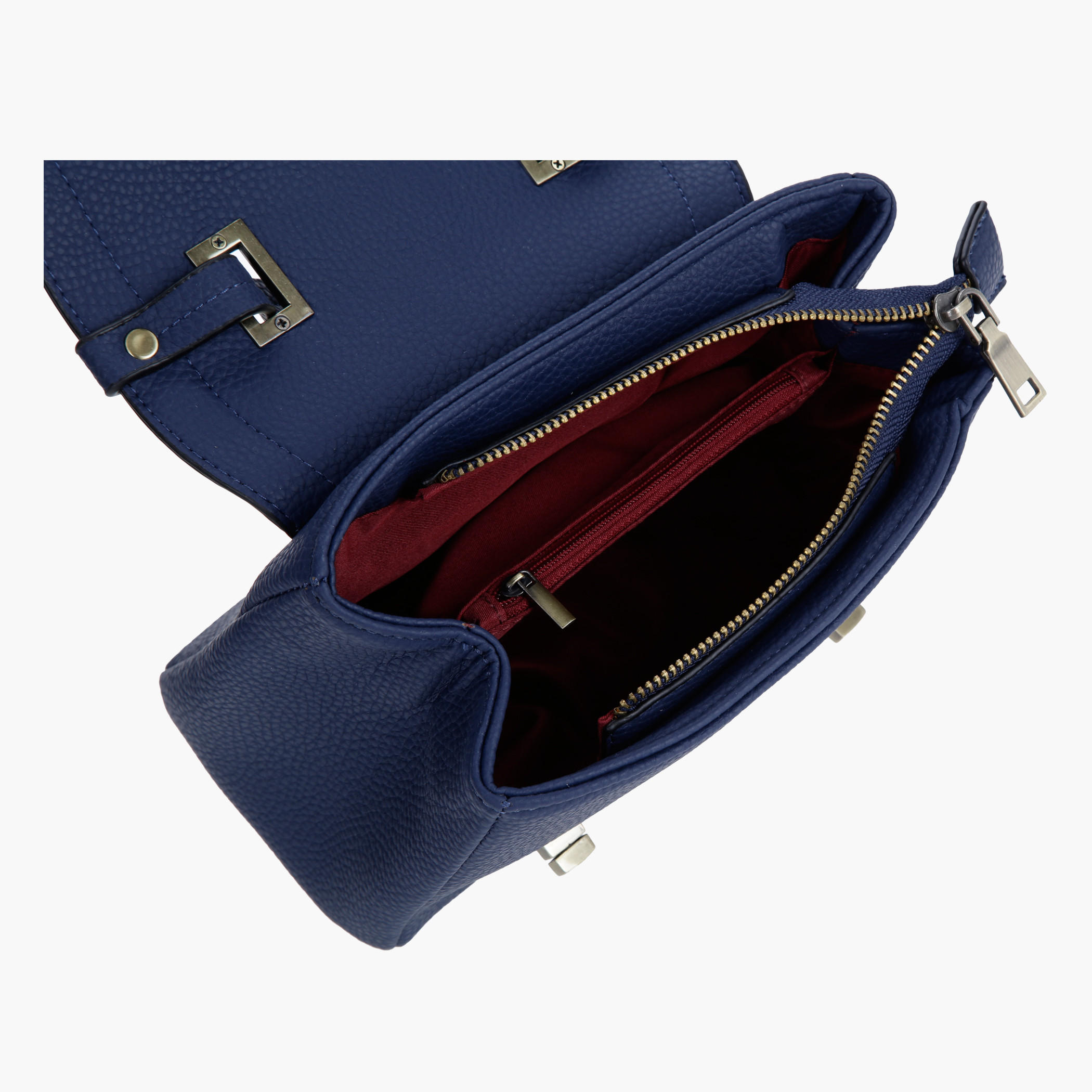 Textured Crossbody Bag with Metallic Danglers-women-bagsandwallets-handbags-image-5