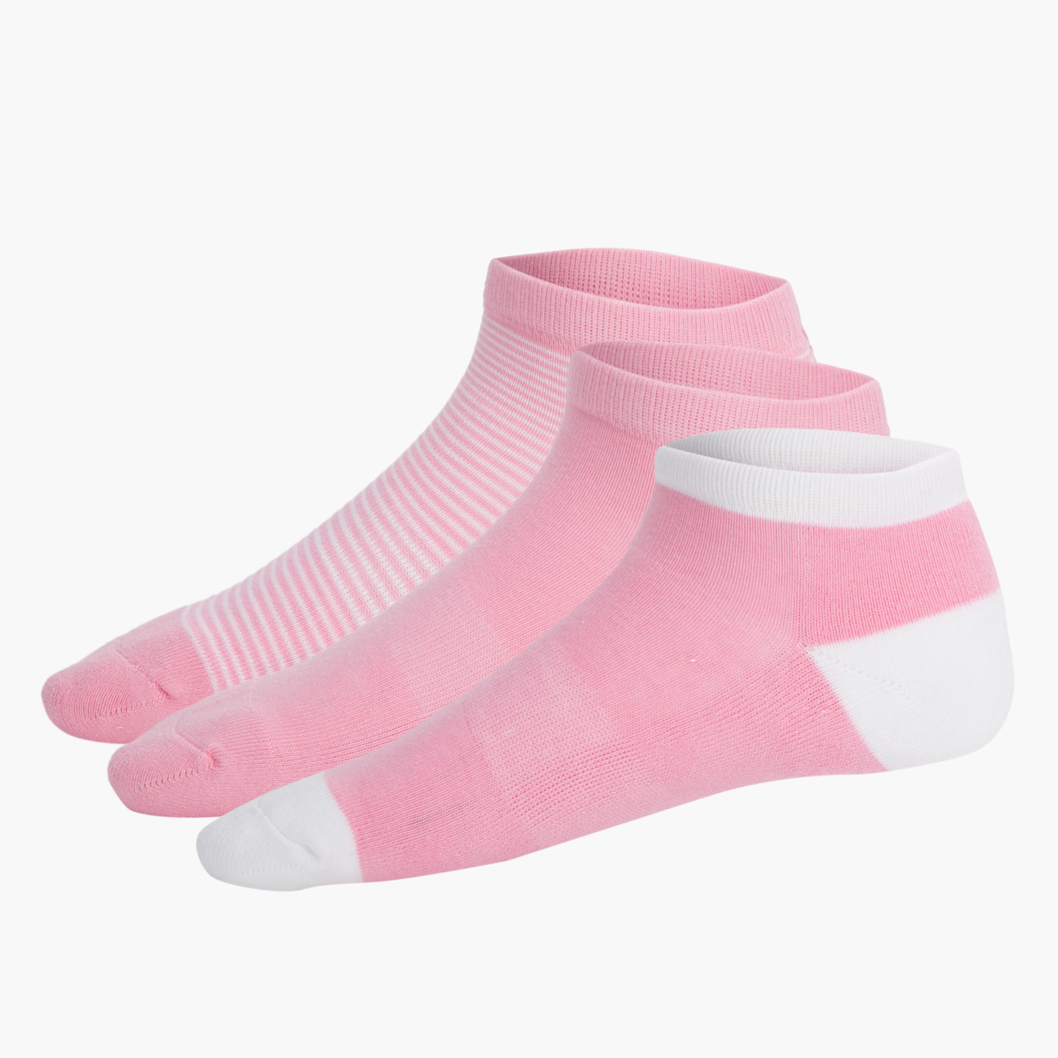 Textured Ped Socks - Set of 3-women-socksandstockings-image-1