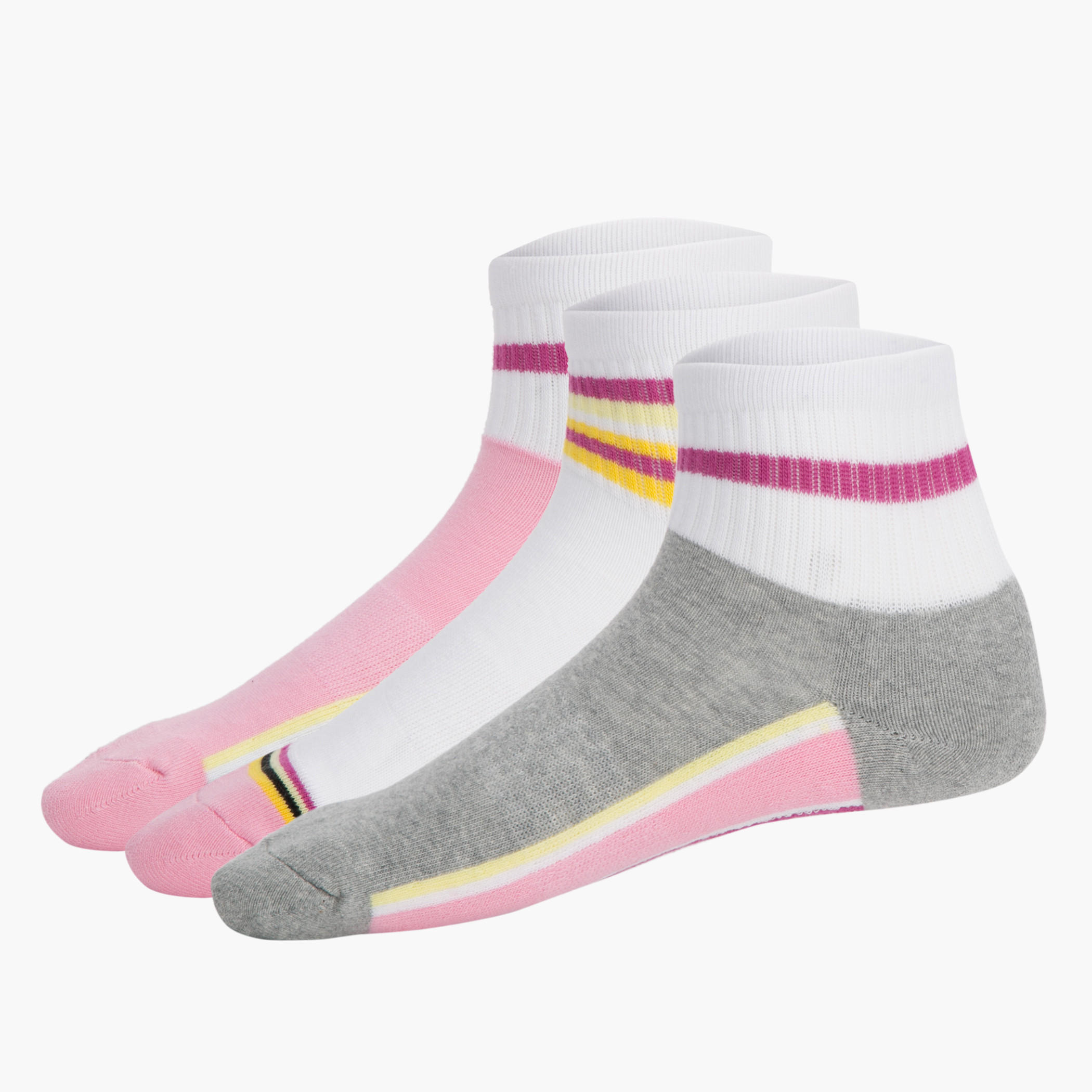 Textured Ped Socks - Set of 3-women-socksandstockings-image-1
