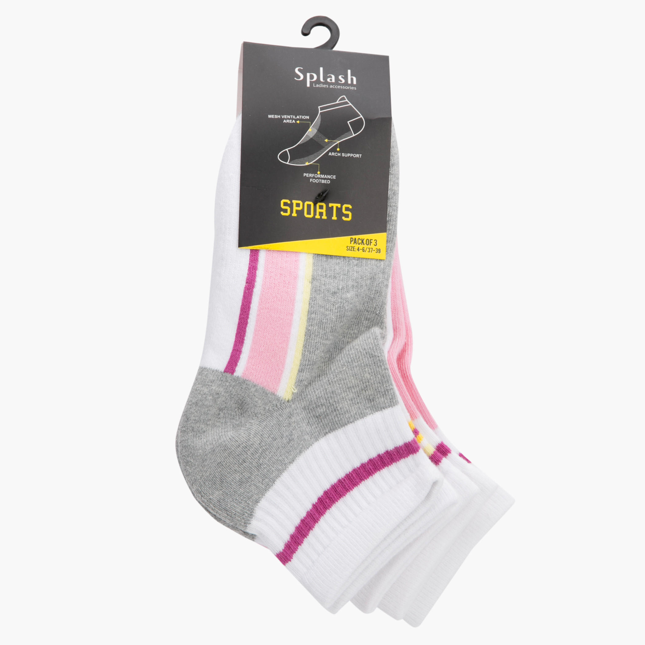 Textured Ped Socks - Set of 3-women-socksandstockings-image-2