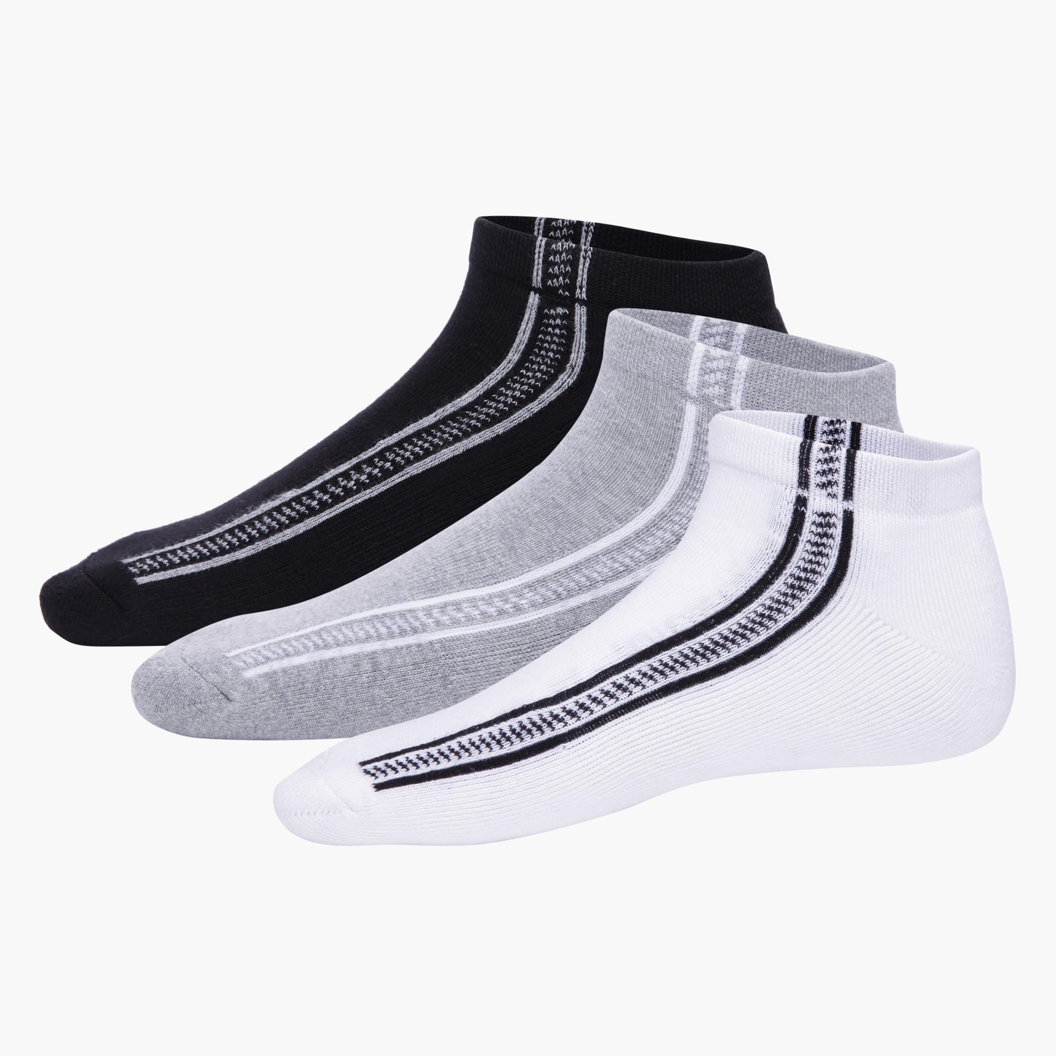 Ankle-length Sport Socks - Set of 3-men-socks-image-1