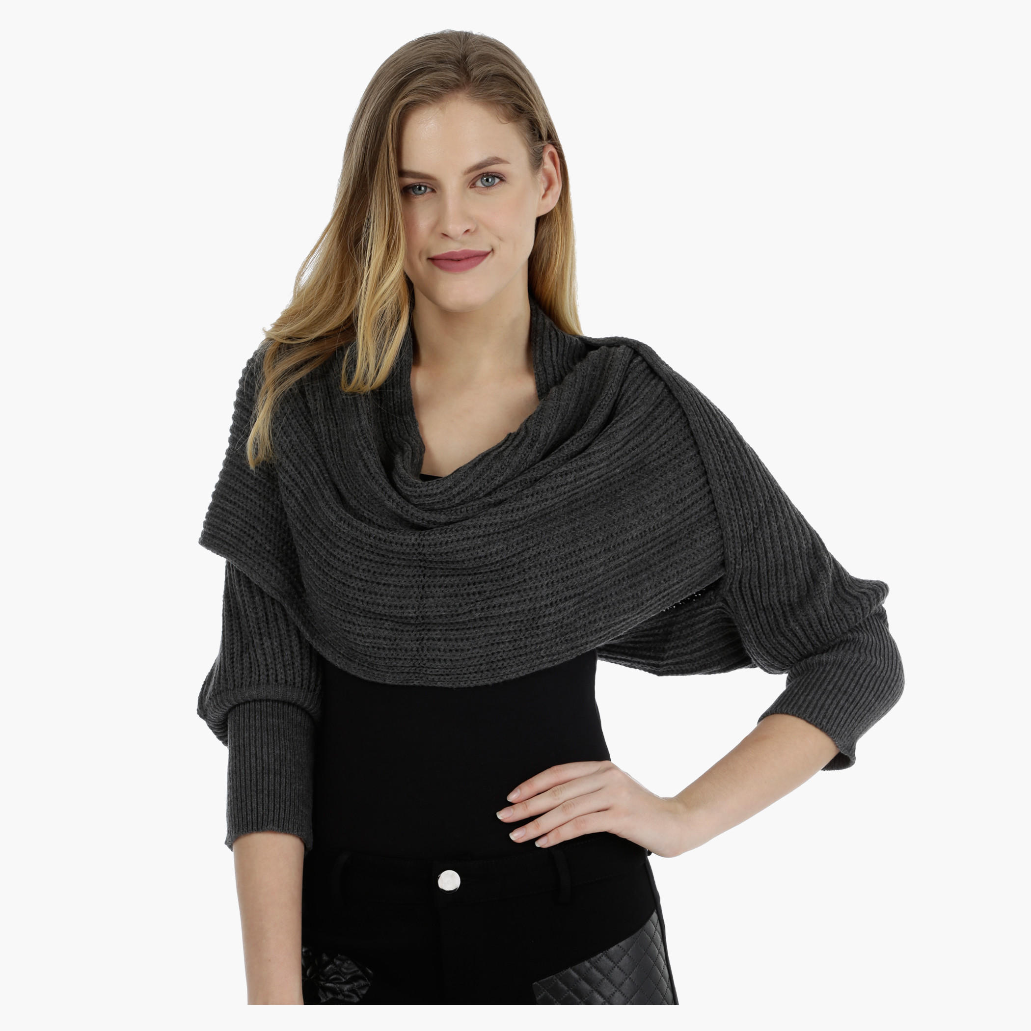 Solid Cross-layered Poncho-women-winterwear-cardigansandjumpers-cardigans-image-11