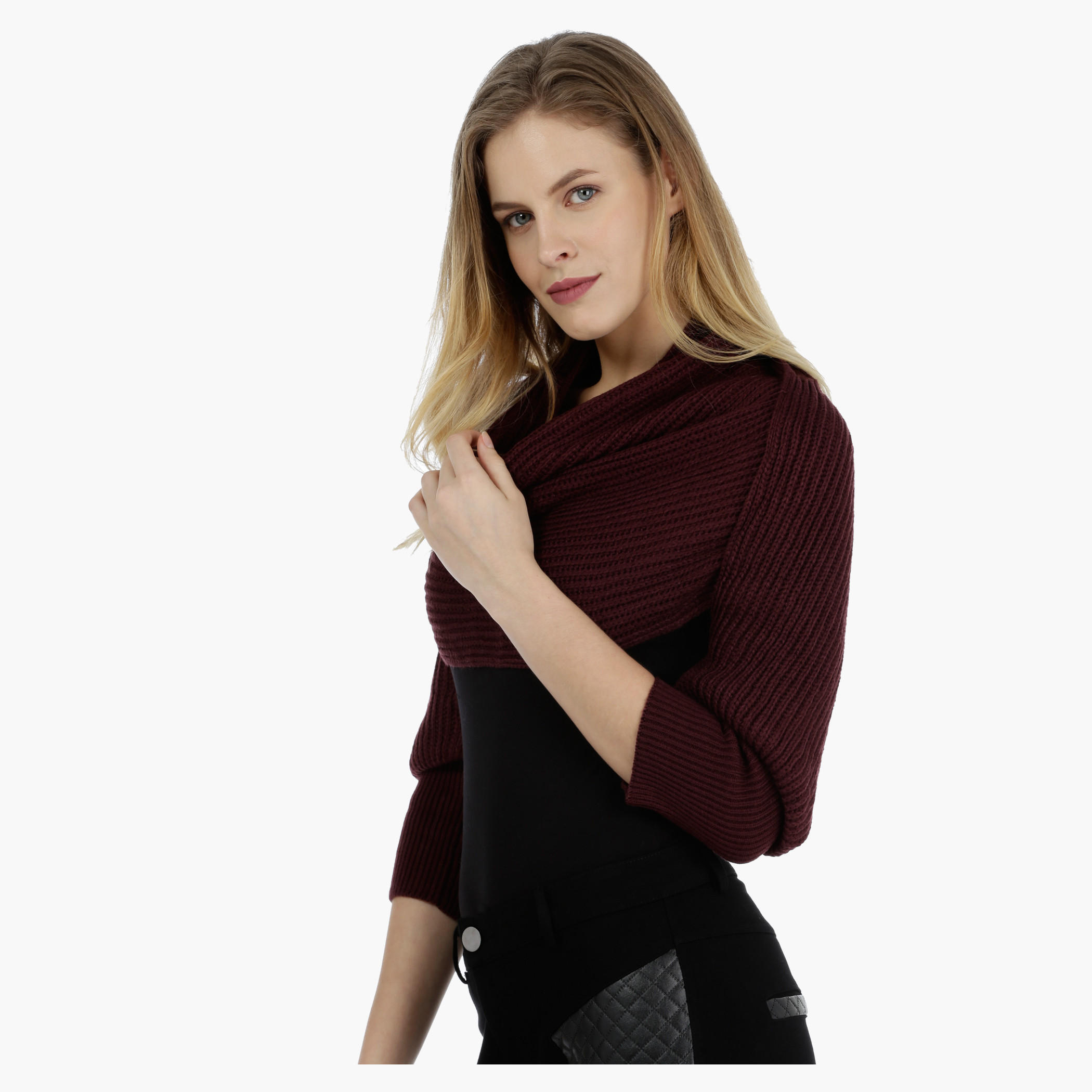 Solid Cross-layered Poncho-women-winterwear-cardigansandjumpers-cardigans-image-18