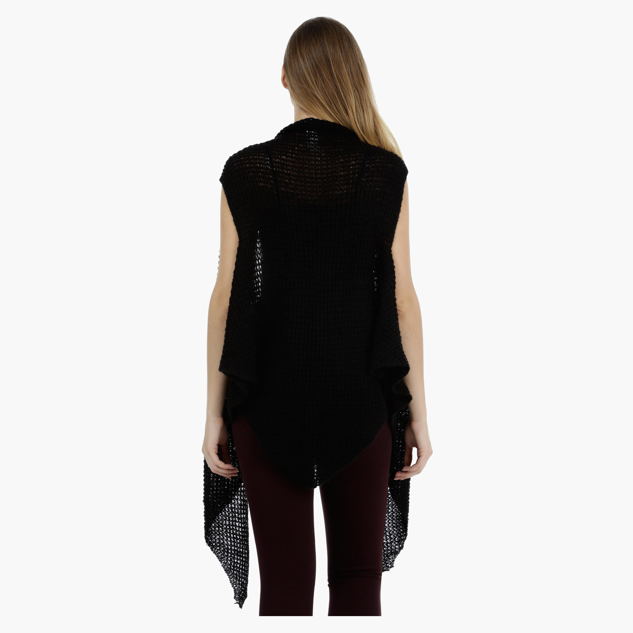 Sleeveless Long Mesh Scarf-women-winterwear-cardigansandjumpers-cardigans-image-2