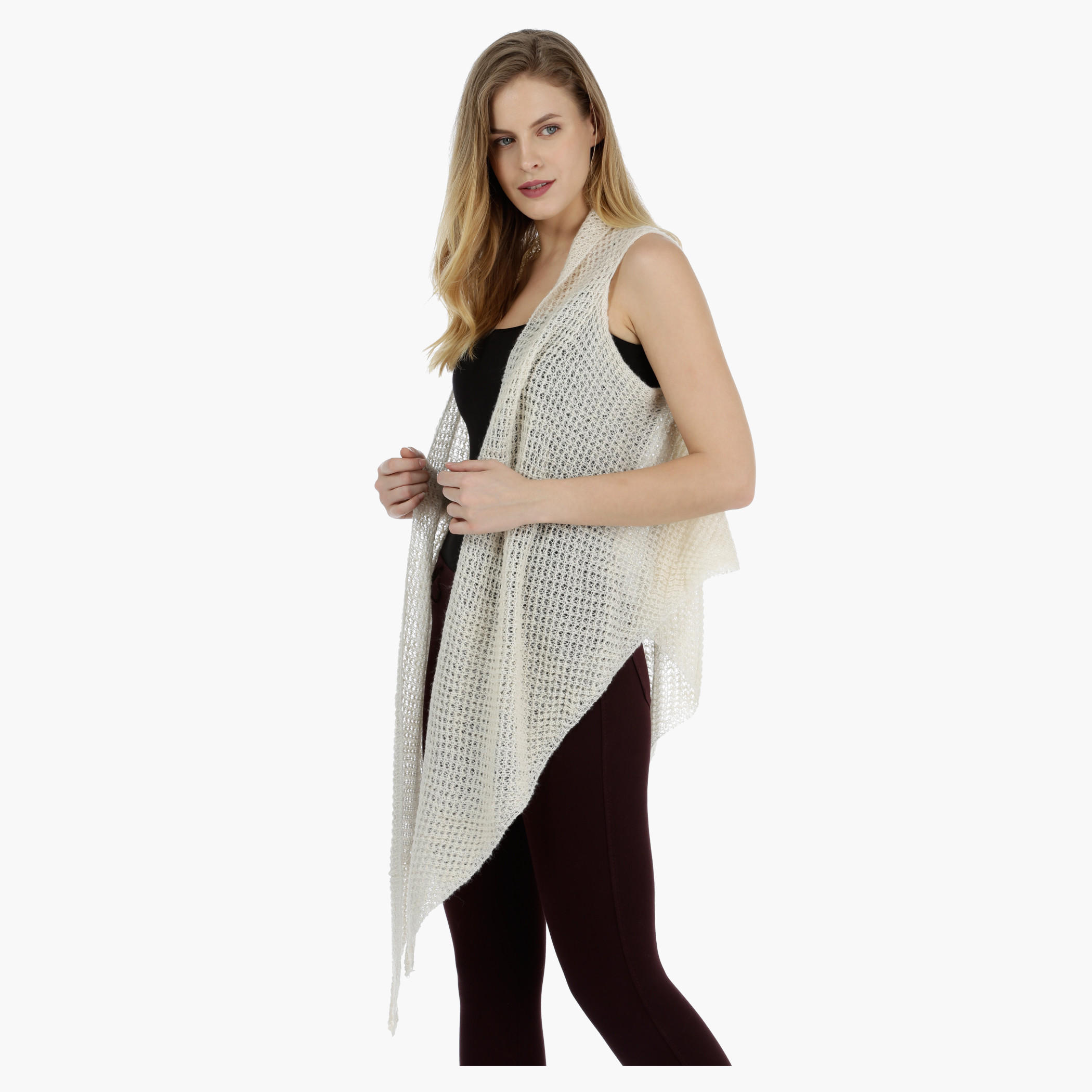 Sleeveless Long Mesh Scarf-women-winterwear-cardigansandjumpers-cardigans-image-8