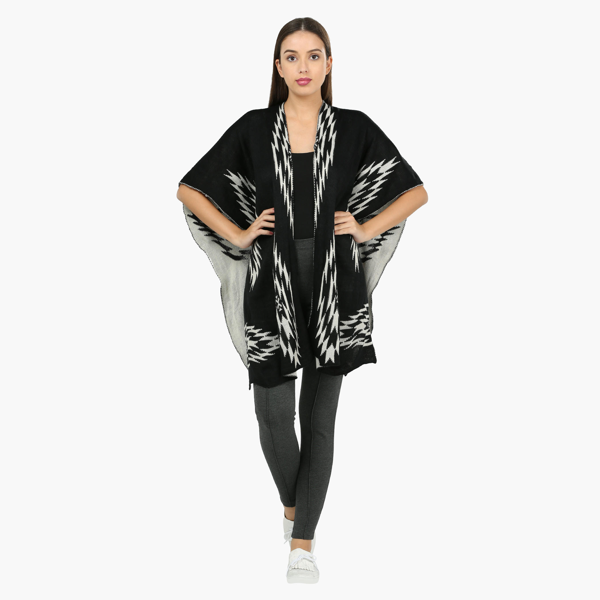 Textured Kimono with Open Front-women-winterwear-cardigansandjumpers-cardigans-image-5