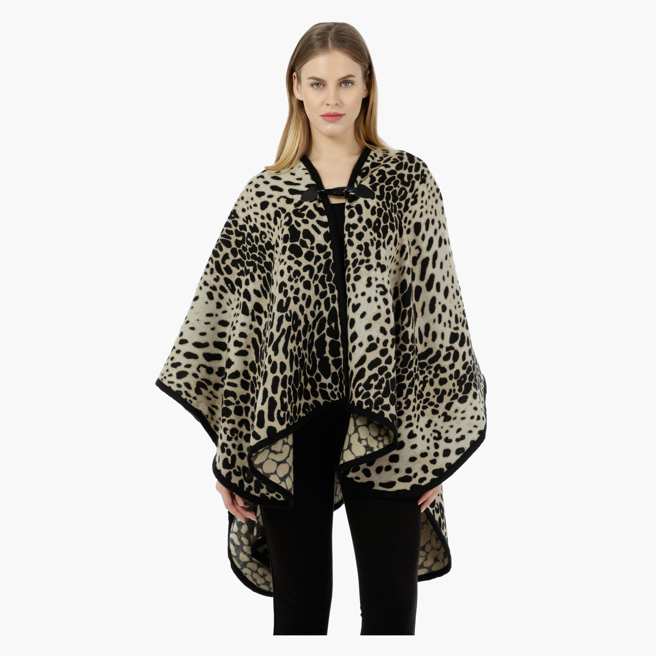 Animal Print Poncho-women-clothing-shirtsandblouses-blouses-image-1