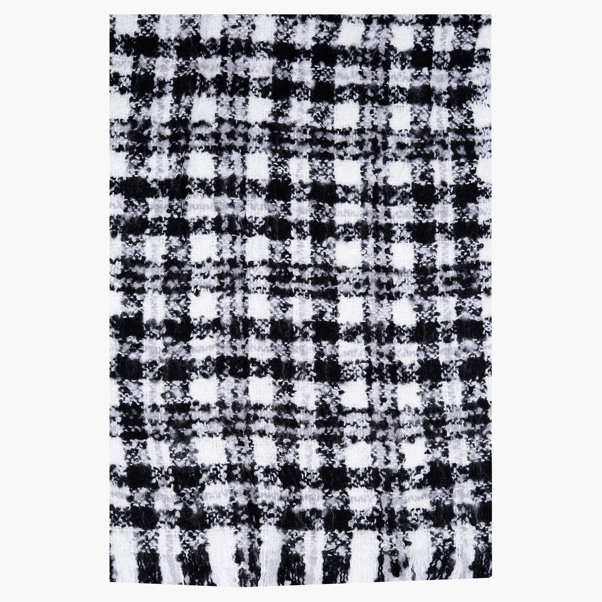 Chequered Scarf with Fringed Hems-women-clothingaccessories-scarves-image-1