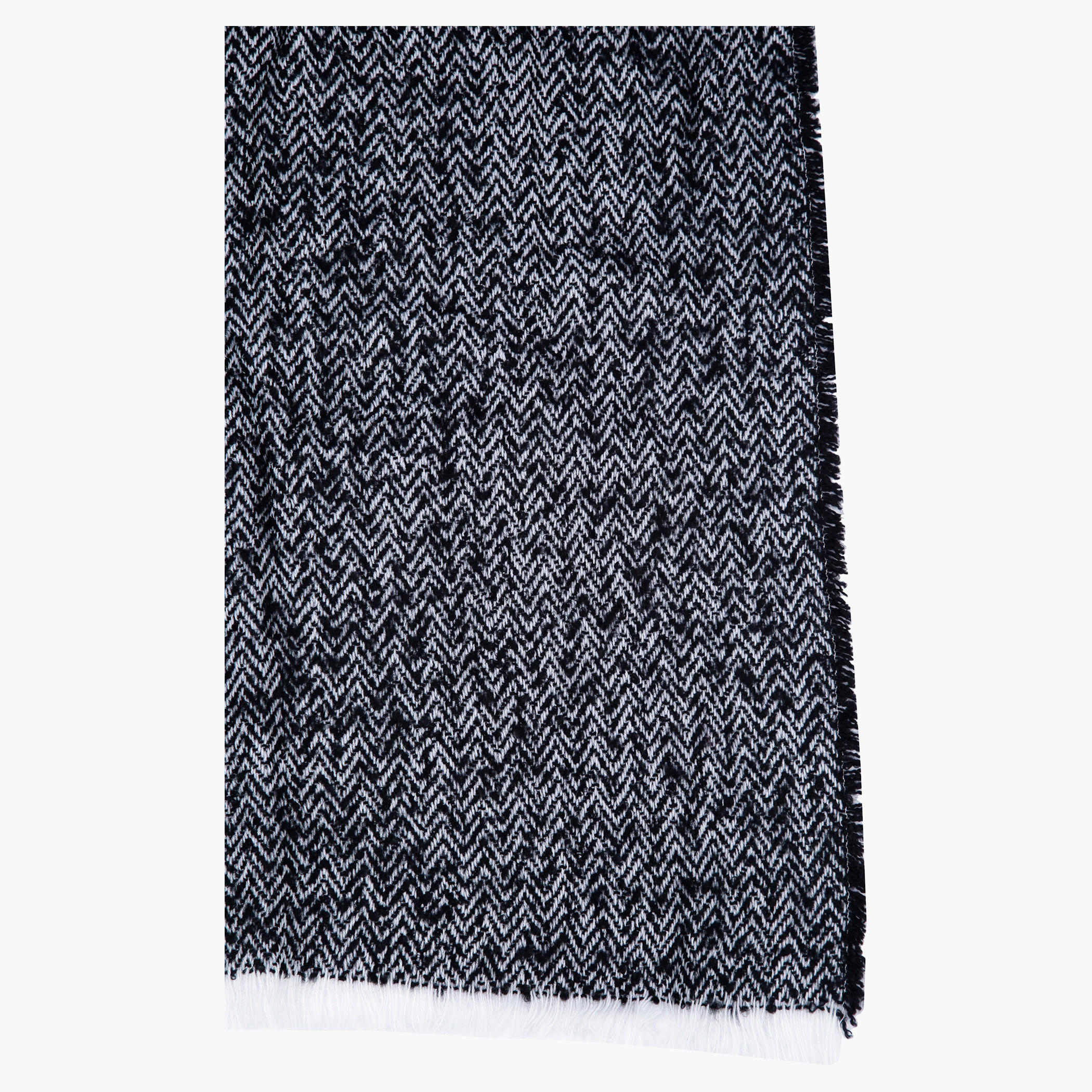 Herringbone Textured Scarf with Fringed Hems-women-clothingaccessories-scarves-image-2