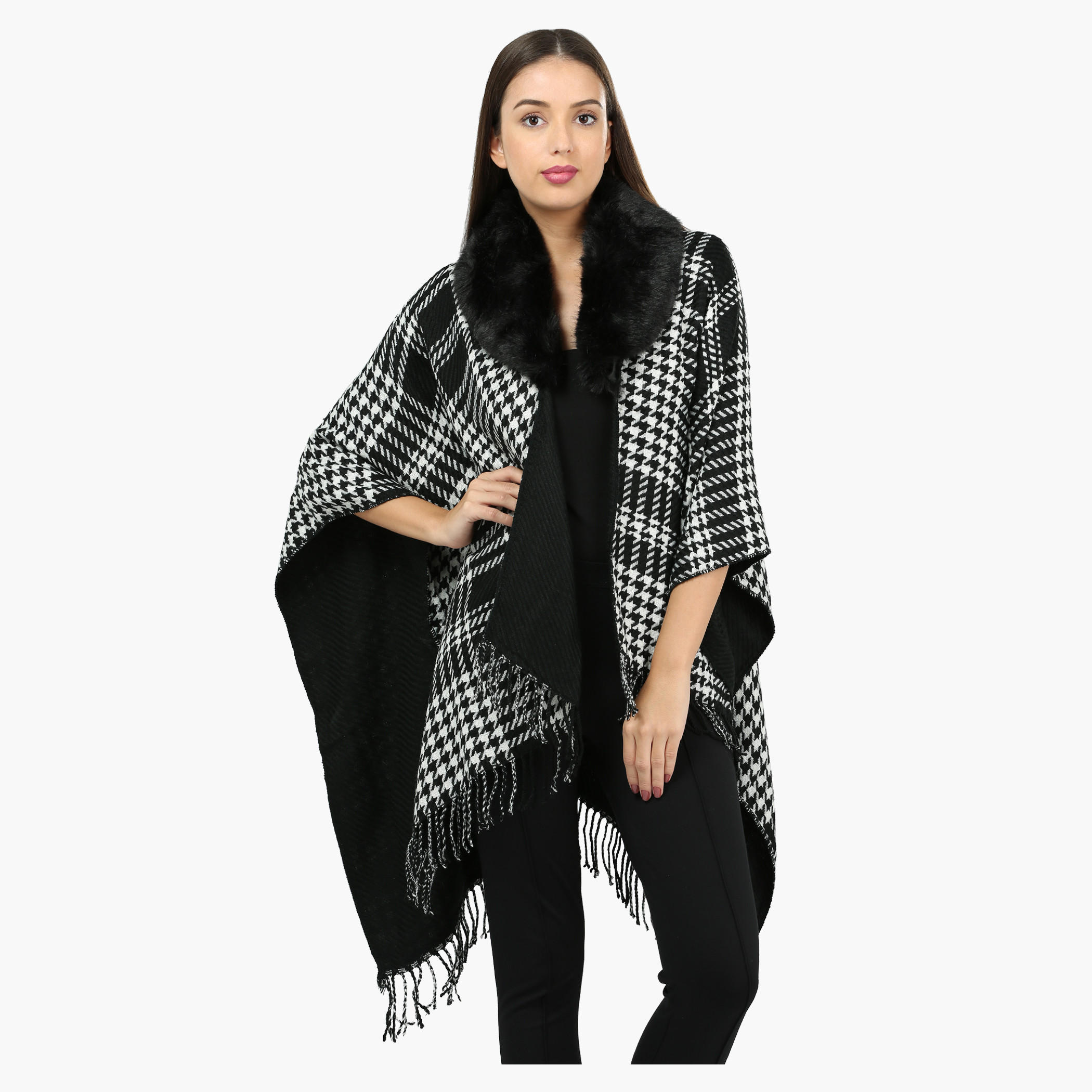Fringed Kimono with Open Front-women-winterwear-cardigansandjumpers-cardigans-image-1