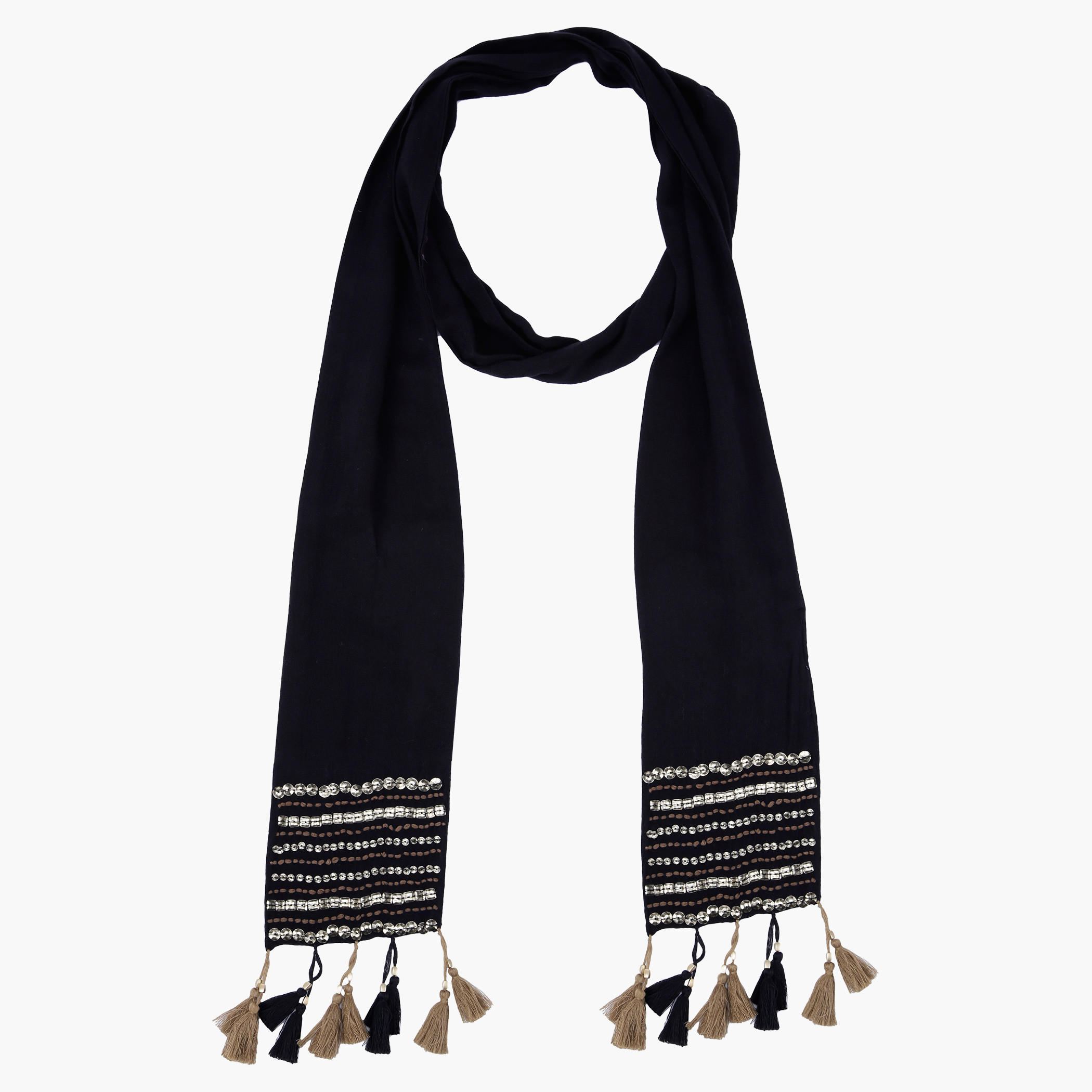Embellished Neckerchief with Tassels-women-clothingaccessories-scarves-image-2