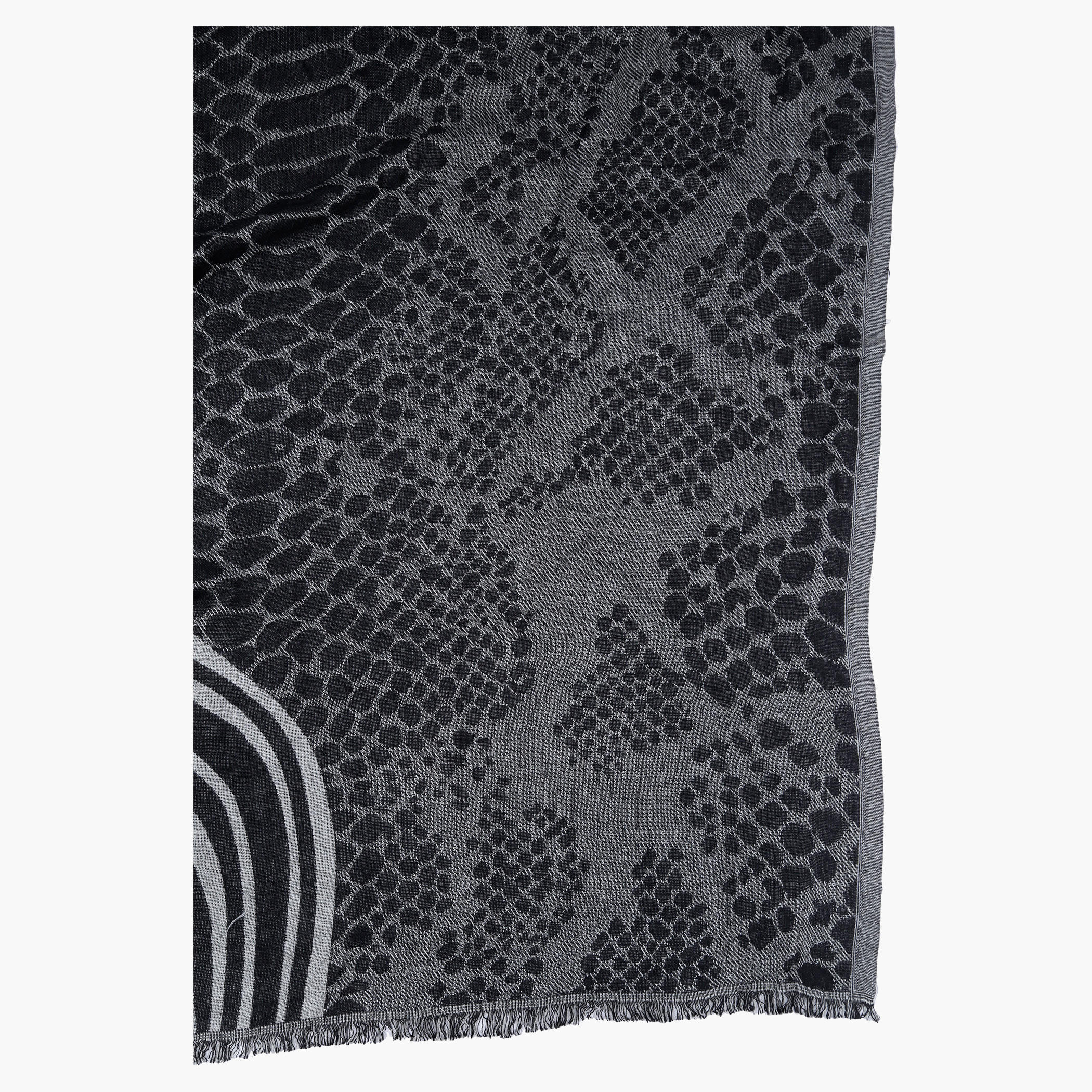 Animal Texture Scarf with Fringed Hems-women-clothingaccessories-scarves-image-2