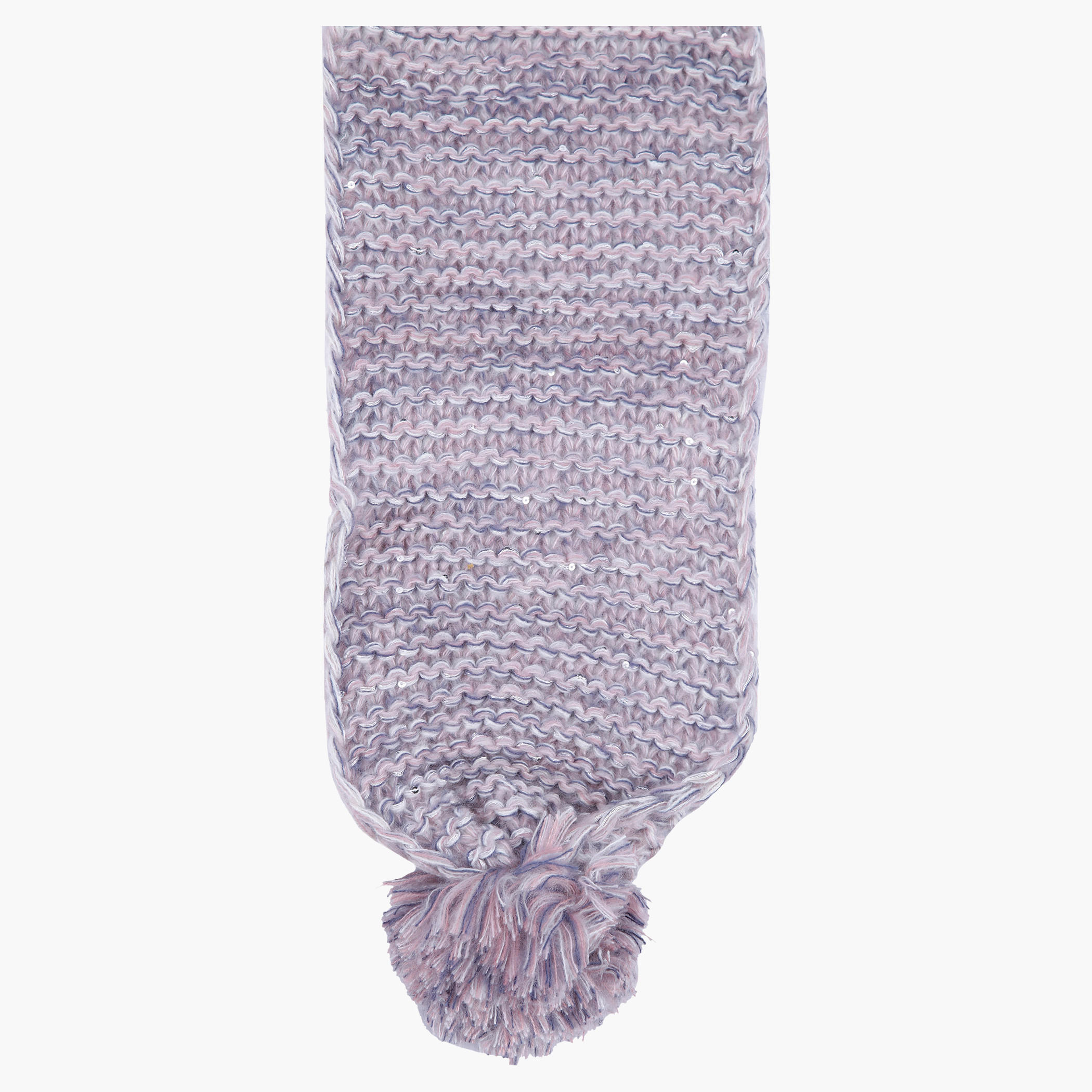 Lee Cooper Knitted Scarf with Pom Pom at Hems-women-clothingaccessories-scarves-image-2