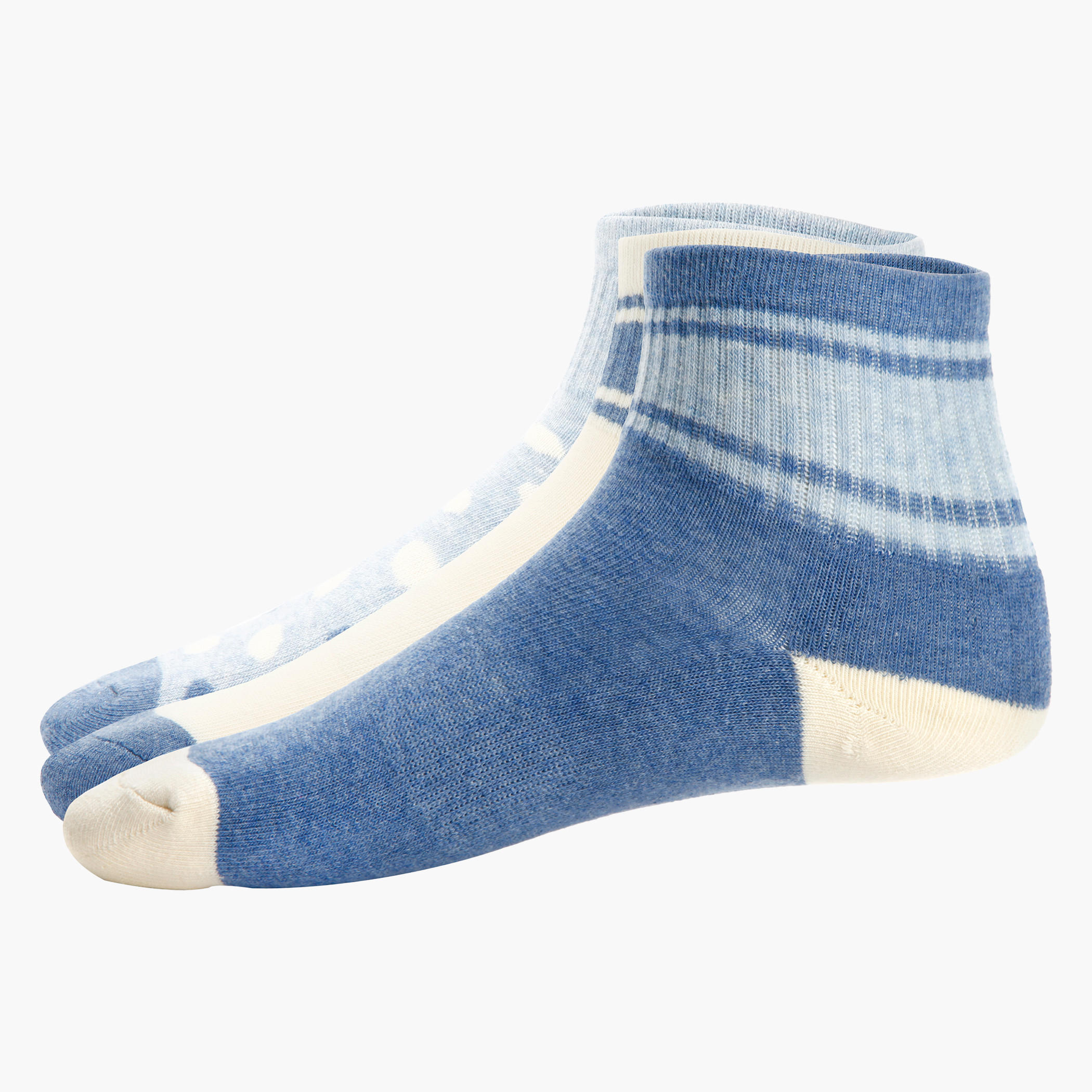 Textured Ped Socks - Set of 3-women-socksandstockings-image-1
