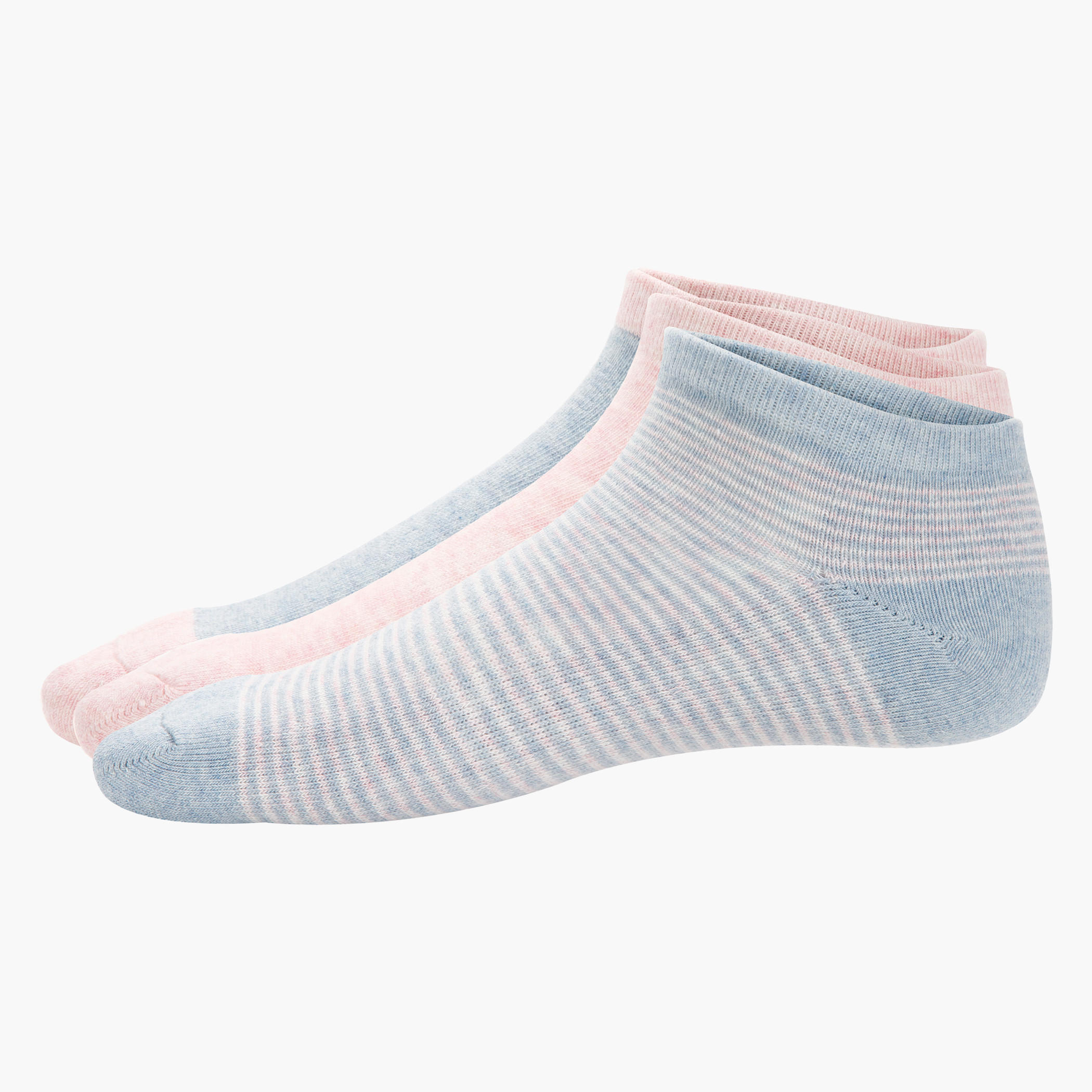 Striped Ped Socks - Set of 3-women-socksandstockings-image-2