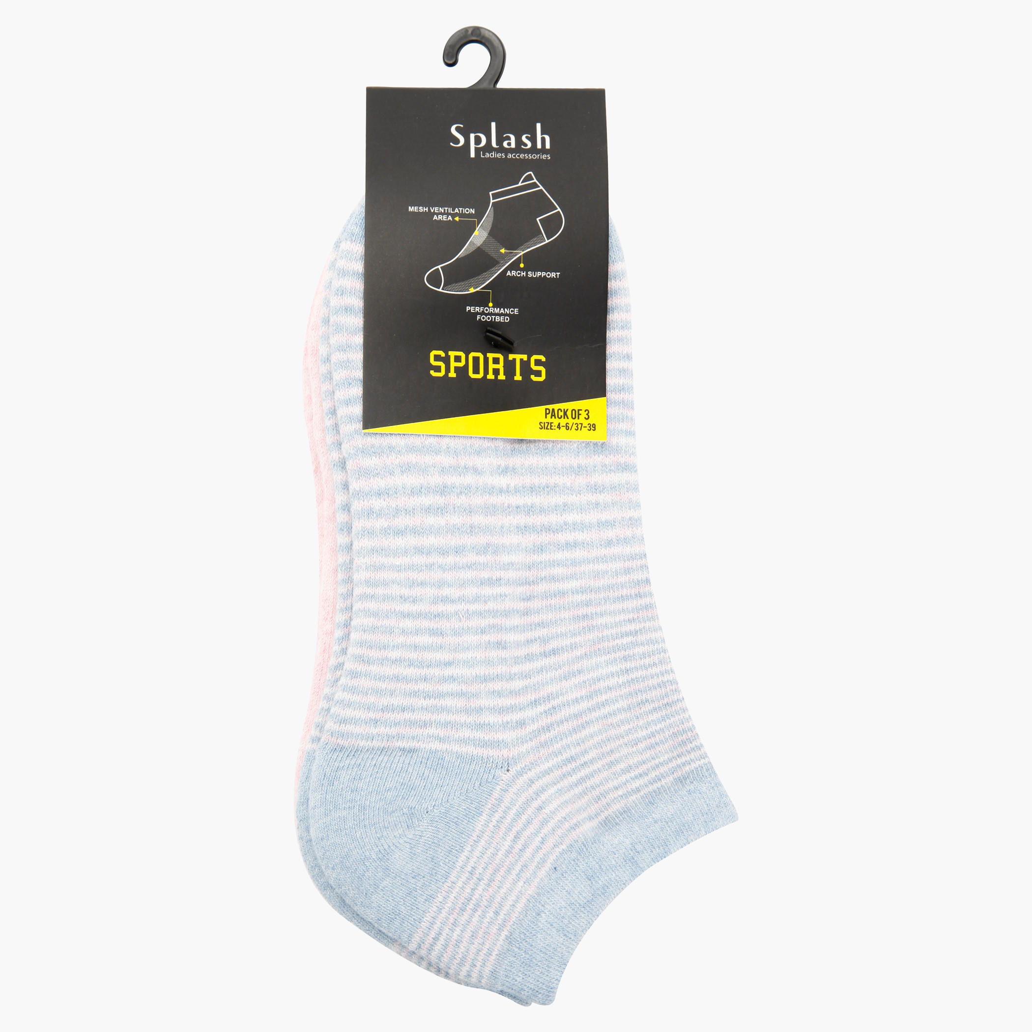 Striped Ped Socks - Set of 3-women-socksandstockings-image-1