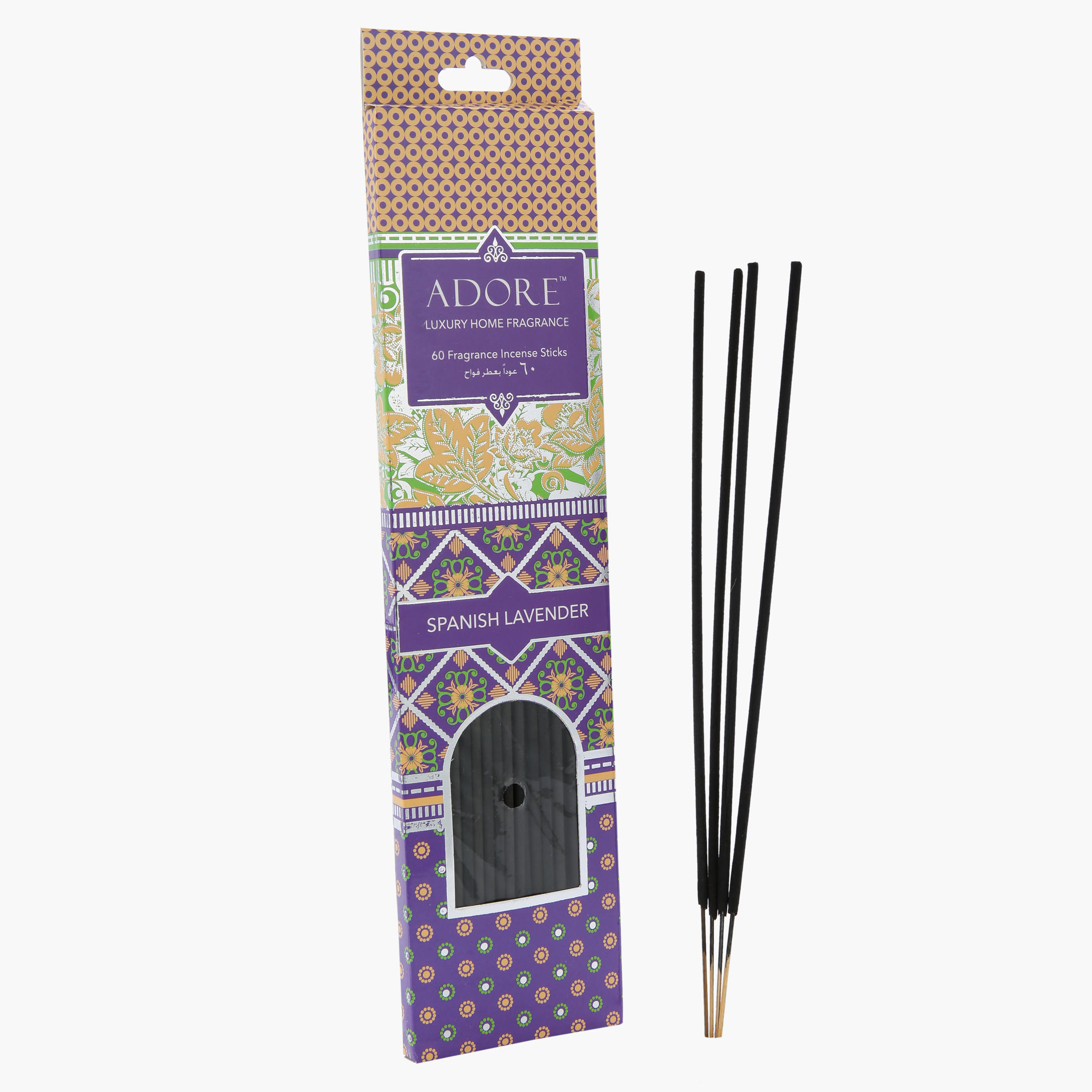 Elite d'Art Spanish Lavender Incense Stick - Set of 60-household-homefragrance-potpourri-image-1