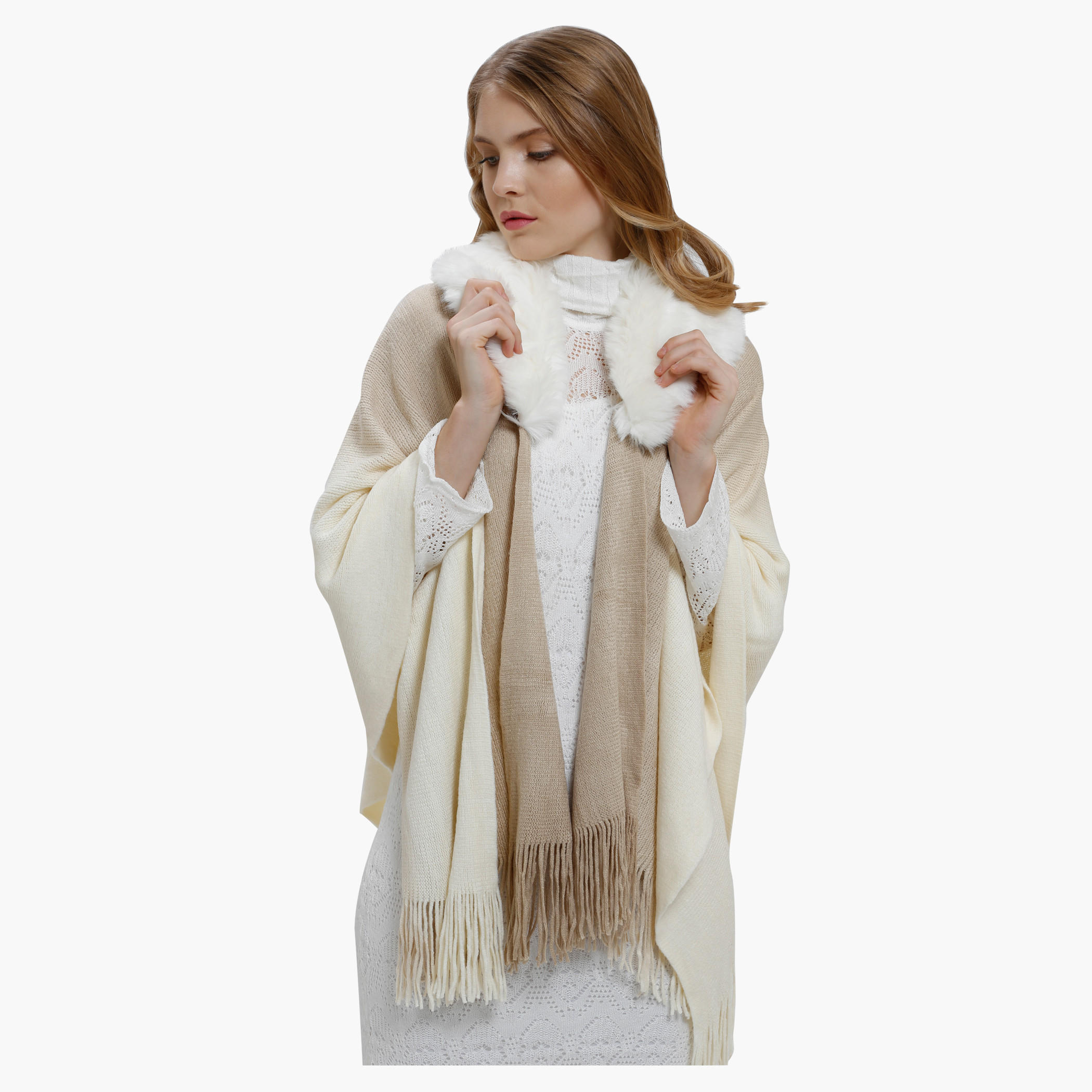 Scarf with Plush Detailing and Tassels-women-clothingaccessories-scarves-image-1