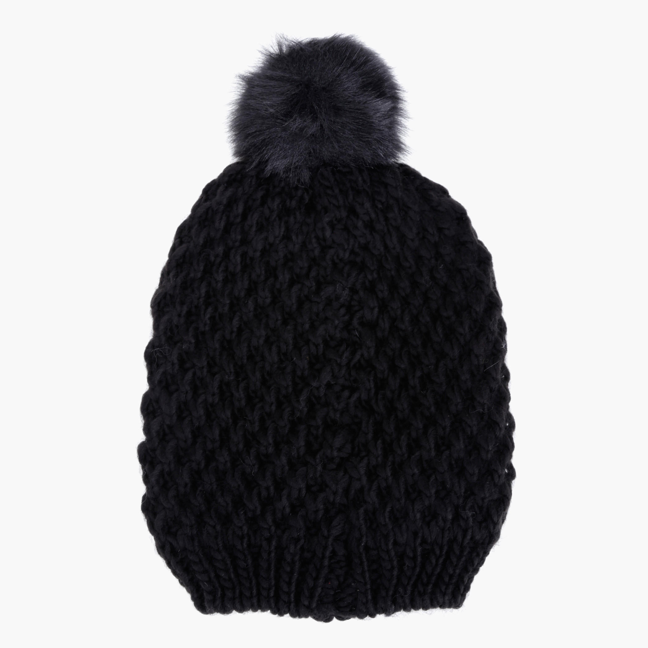 Textured Cap with Pom Pom-women-clothingaccessories-capsandhats-image-1