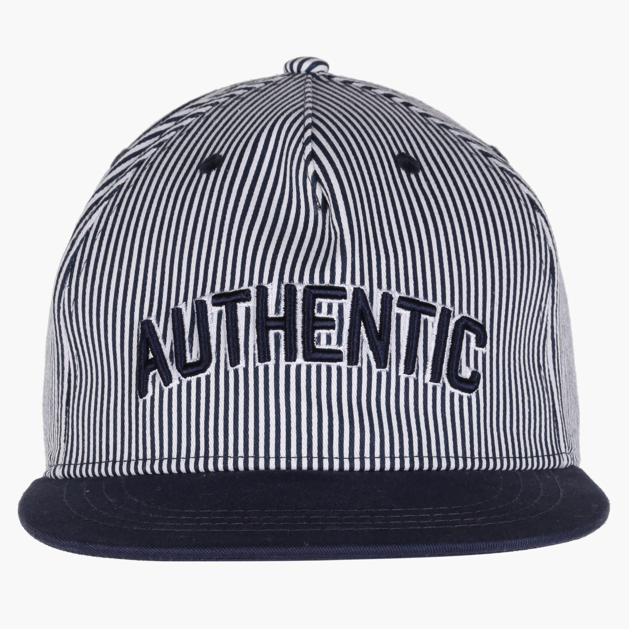 Striped Cap with Snap Closure-men-caps-image-3