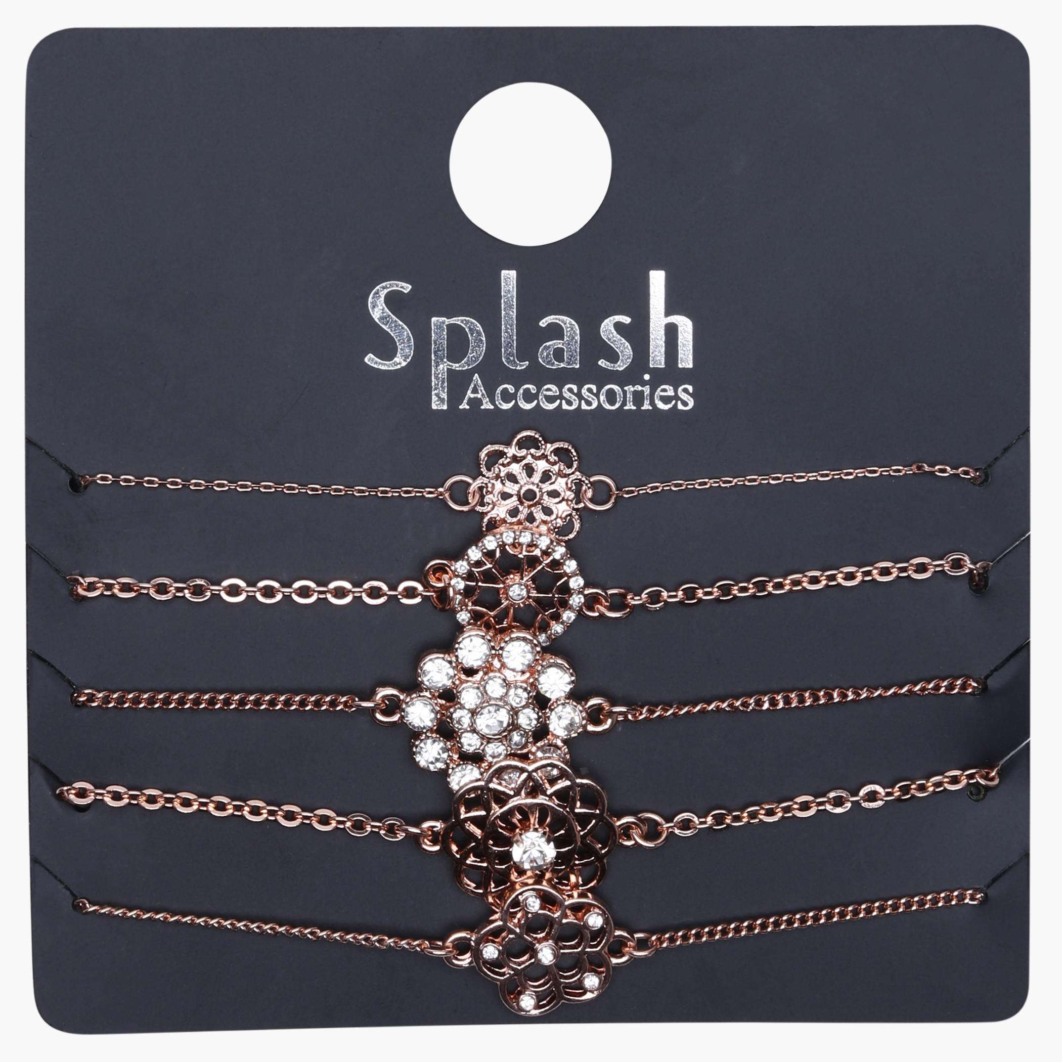 Studded Bracelet - Set of 5-women-watchesandjewellery-jewellery-banglesandbracelets-image-1