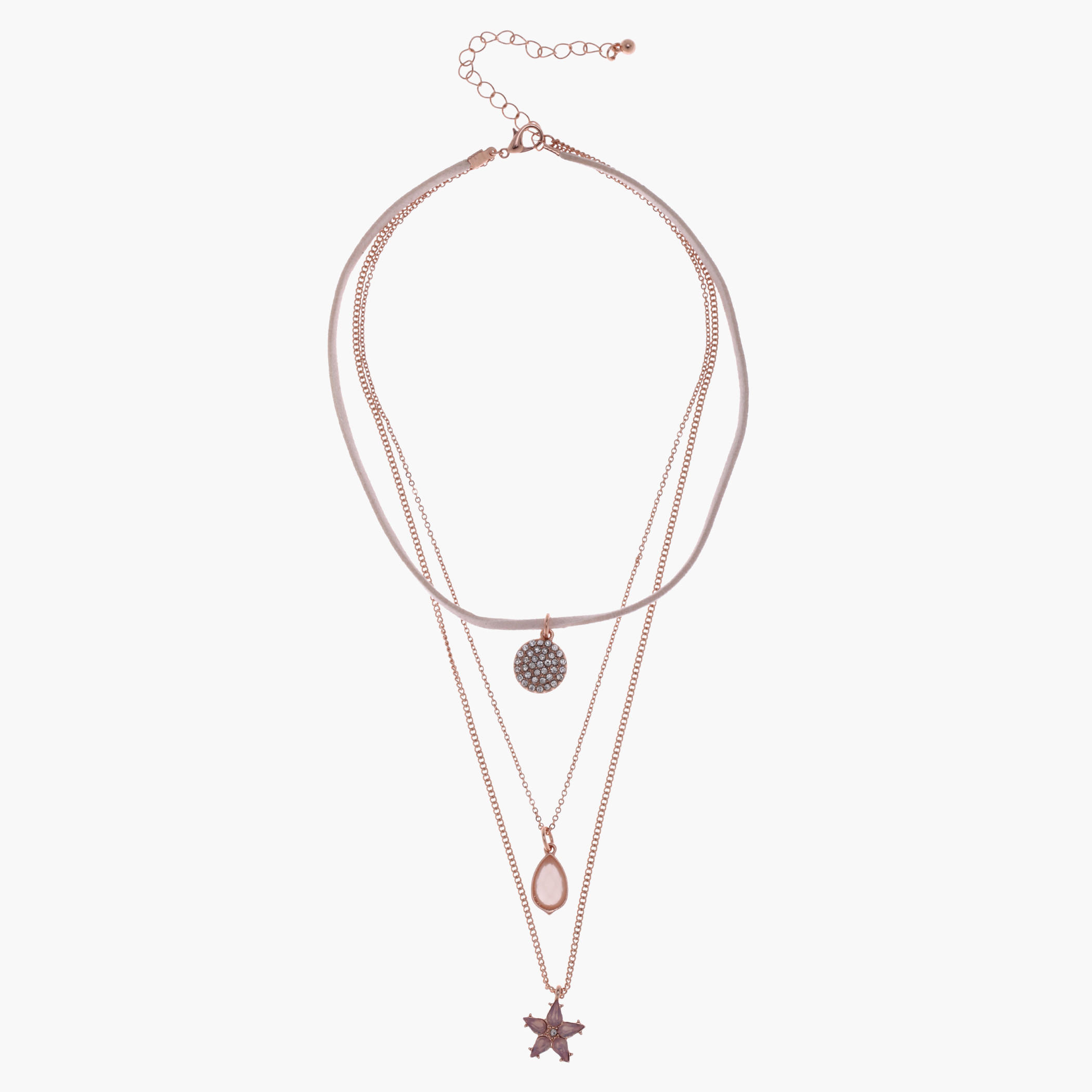 Multi Chain Necklace with Lobster Clap Fastening-women-watchesandjewellery-jewellery-necklacesandpendants-image-1