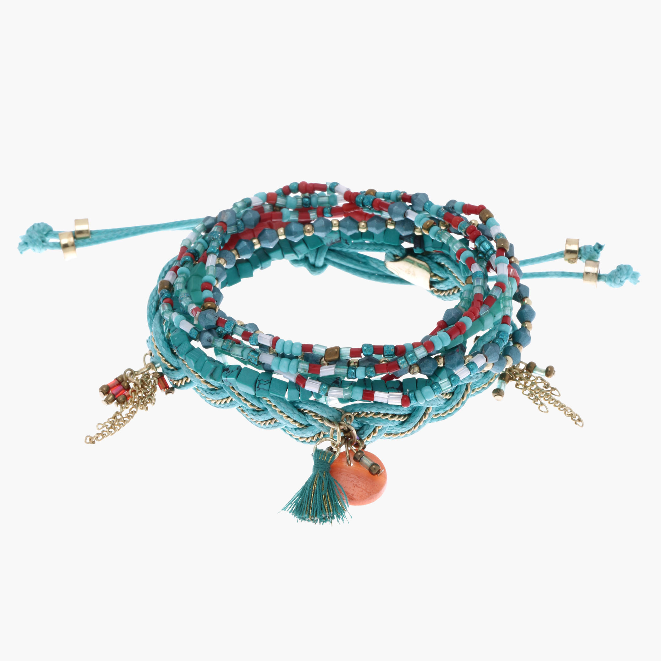 Beaded Bracelet - Set of 8-women-watchesandjewellery-jewellery-banglesandbracelets-image-1