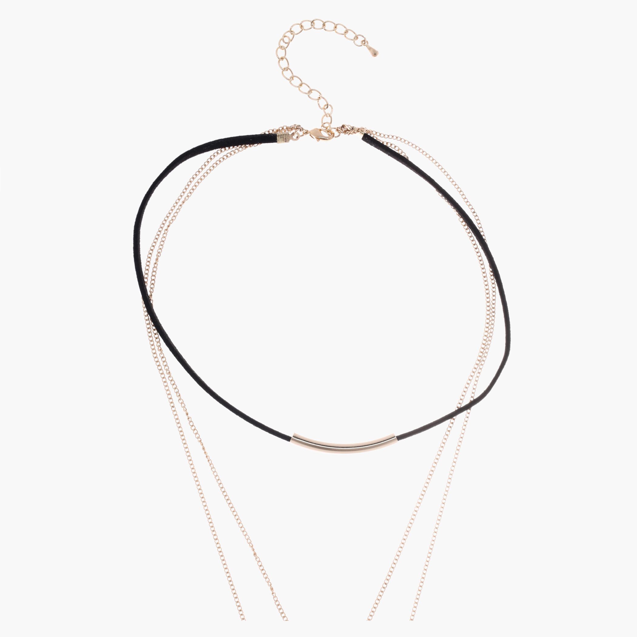Metallic Multi Chain Necklace with Lobster Clasp Fastening-women-watchesandjewellery-jewellery-necklacesandpendants-image-2