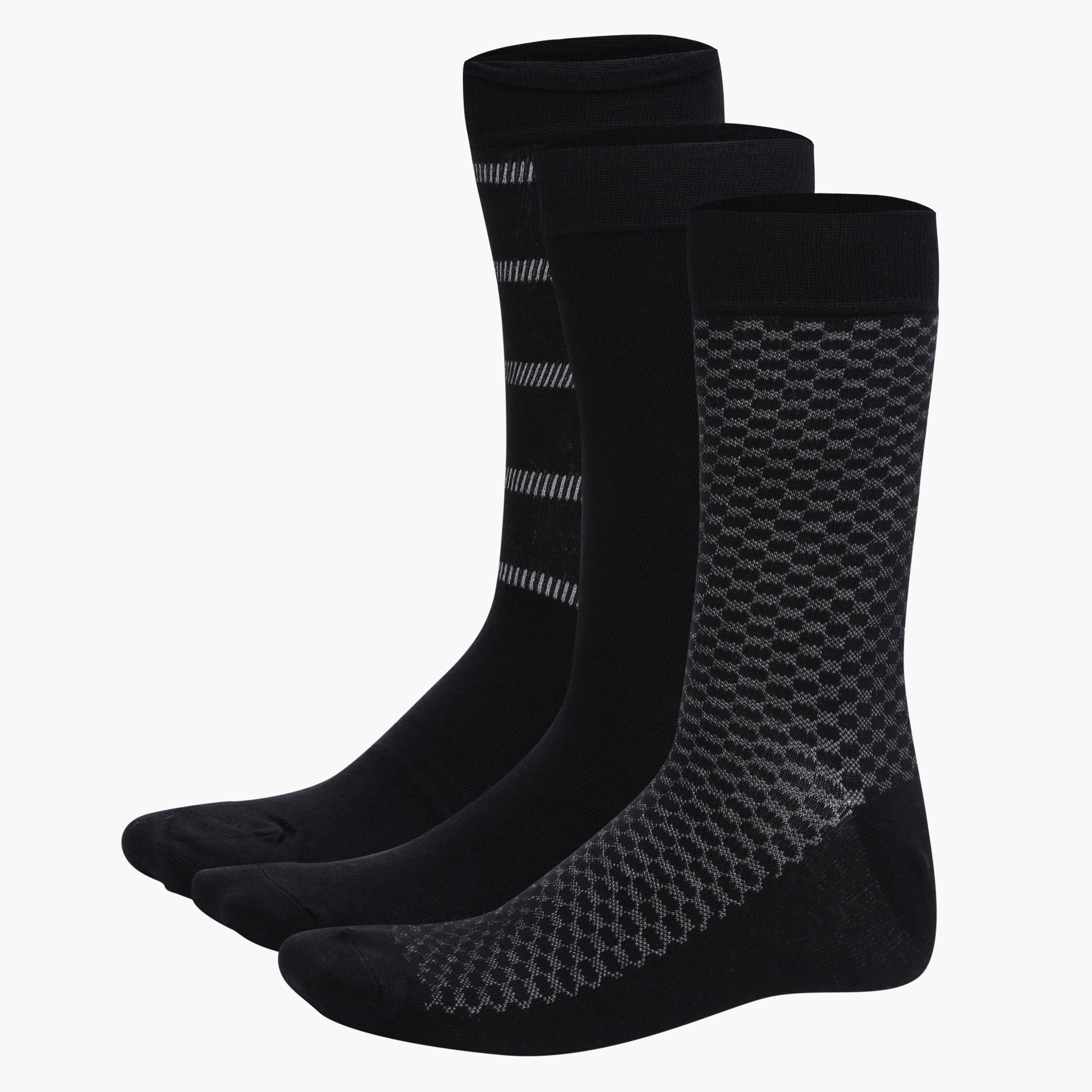 Mid Calf Socks - Set of 3-men-socks-image-1