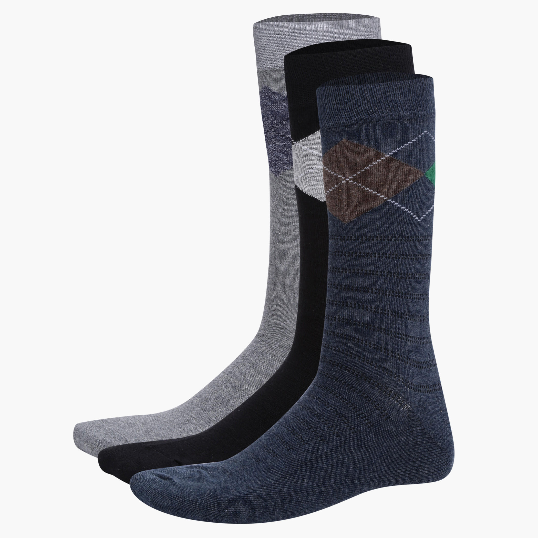 Mid Calf Socks - Set of 3-men-socks-image-2