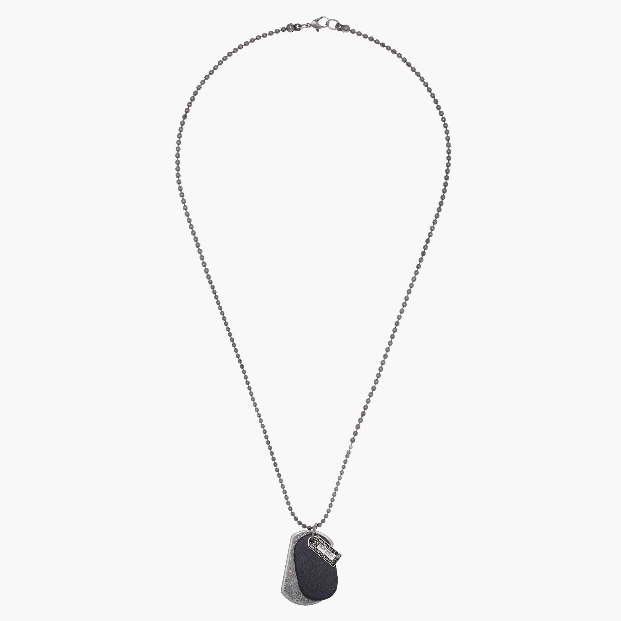 Studded Pendant Necklace with Lobster Clasp Fastening -men-watchesandjewellery-necklacesandpendants-image-1