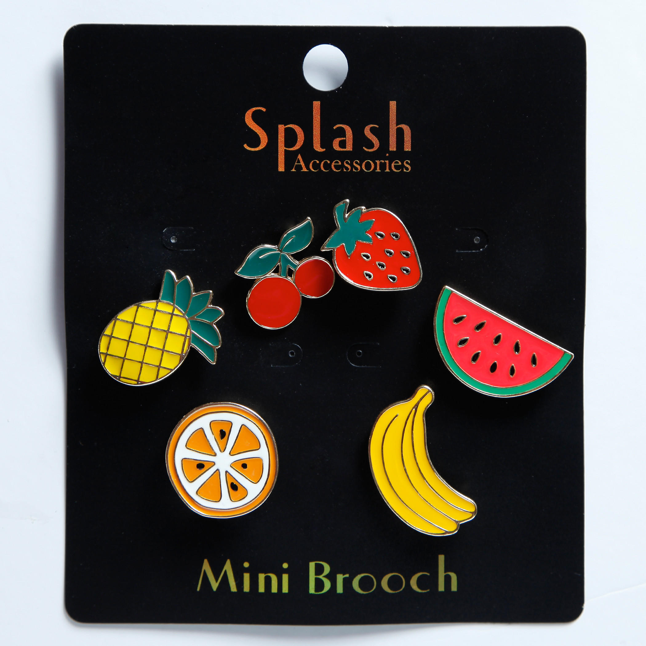Assorted Fruit Brooch - Set of 6-women-watchesandjewellery-jewellery-brooches-image-1