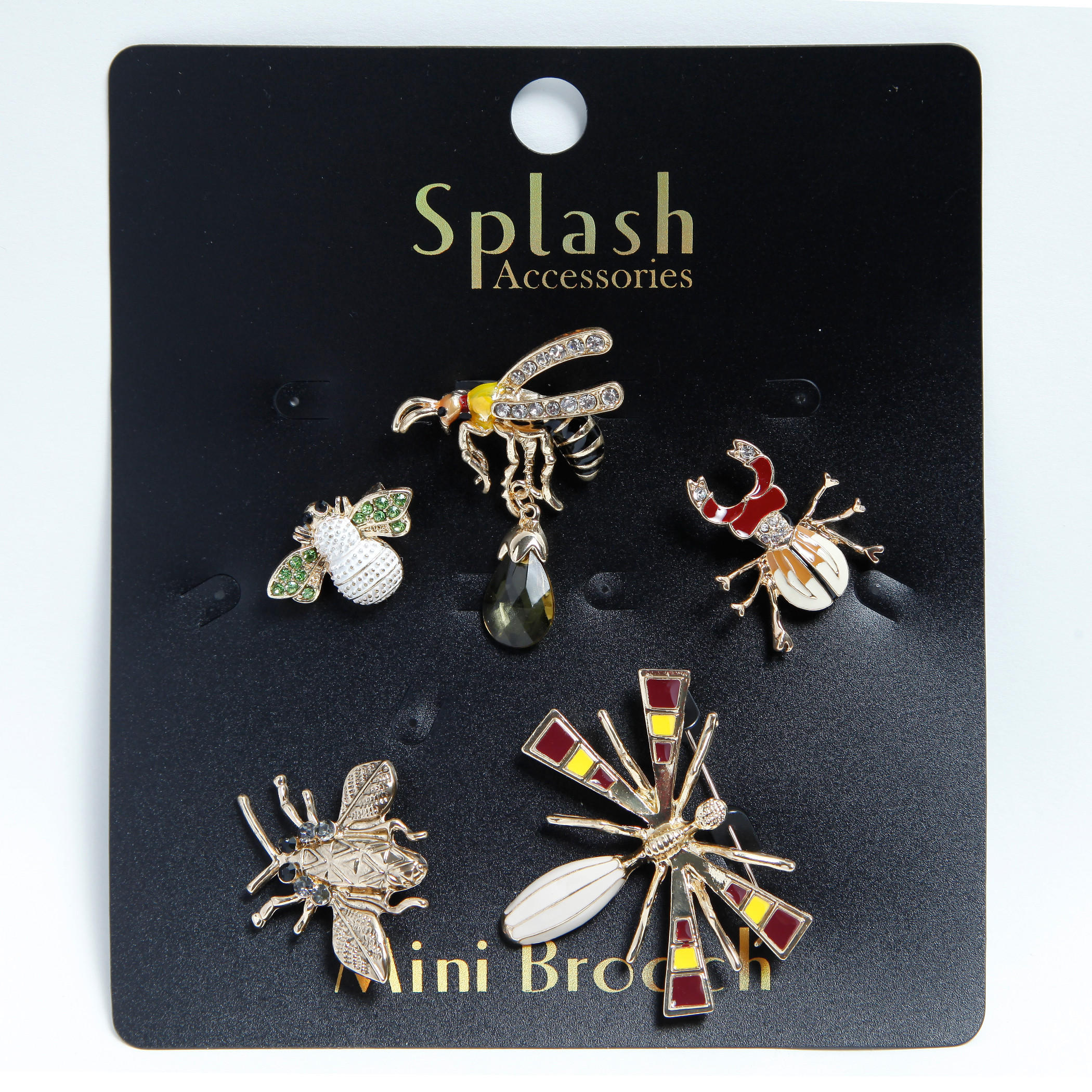 Assorted Insect Brooch - Set of 5-women-watchesandjewellery-jewellery-brooches-image-1