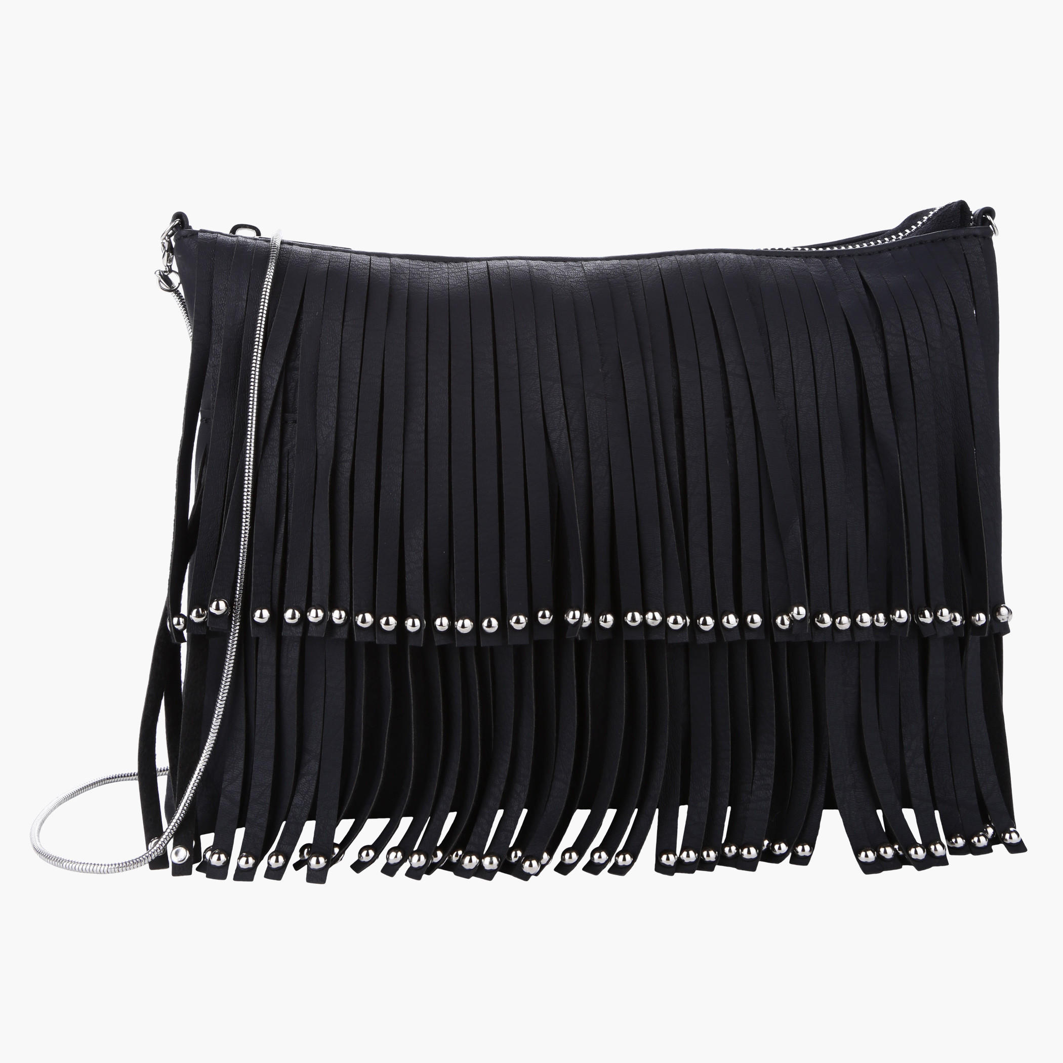 Fringed Crossbody bag with Zip Detail-women-bagsandwallets-handbags-image-1
