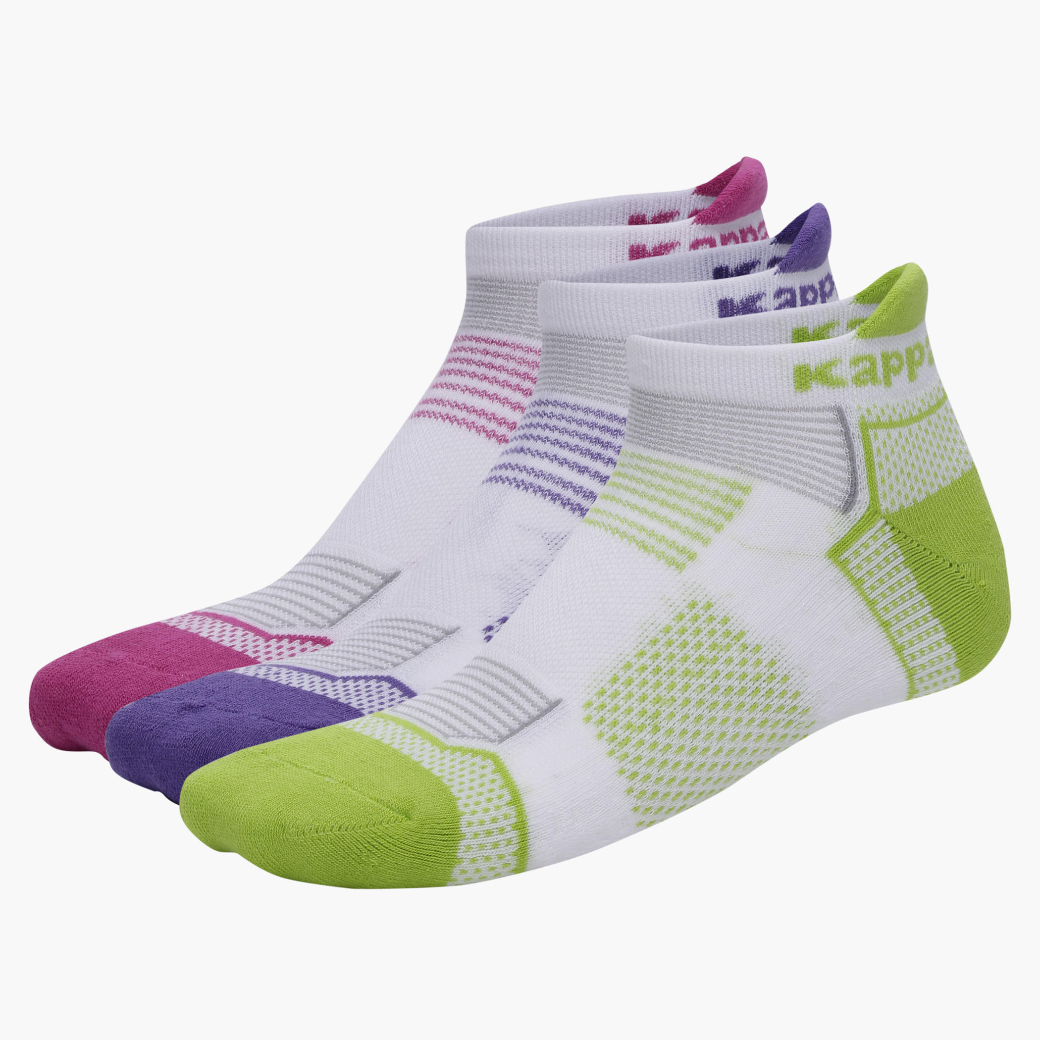 Kappa Printed Ankle Length Socks - Set of 3-women-socksandstockings-image-1