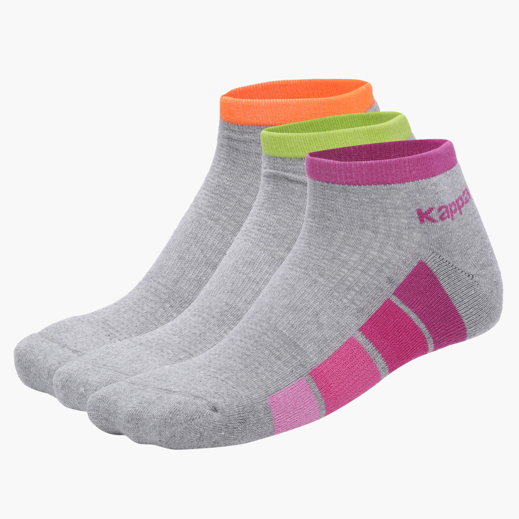 Kappa Printed Ankle Length Socks - Set of 3-women-socksandstockings-image-1