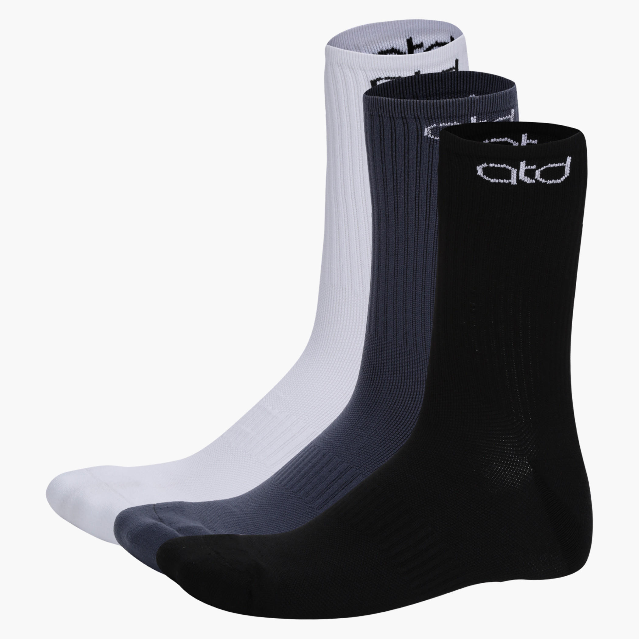 Plain Calf Length Socks - Set of 3-men-socks-image-1
