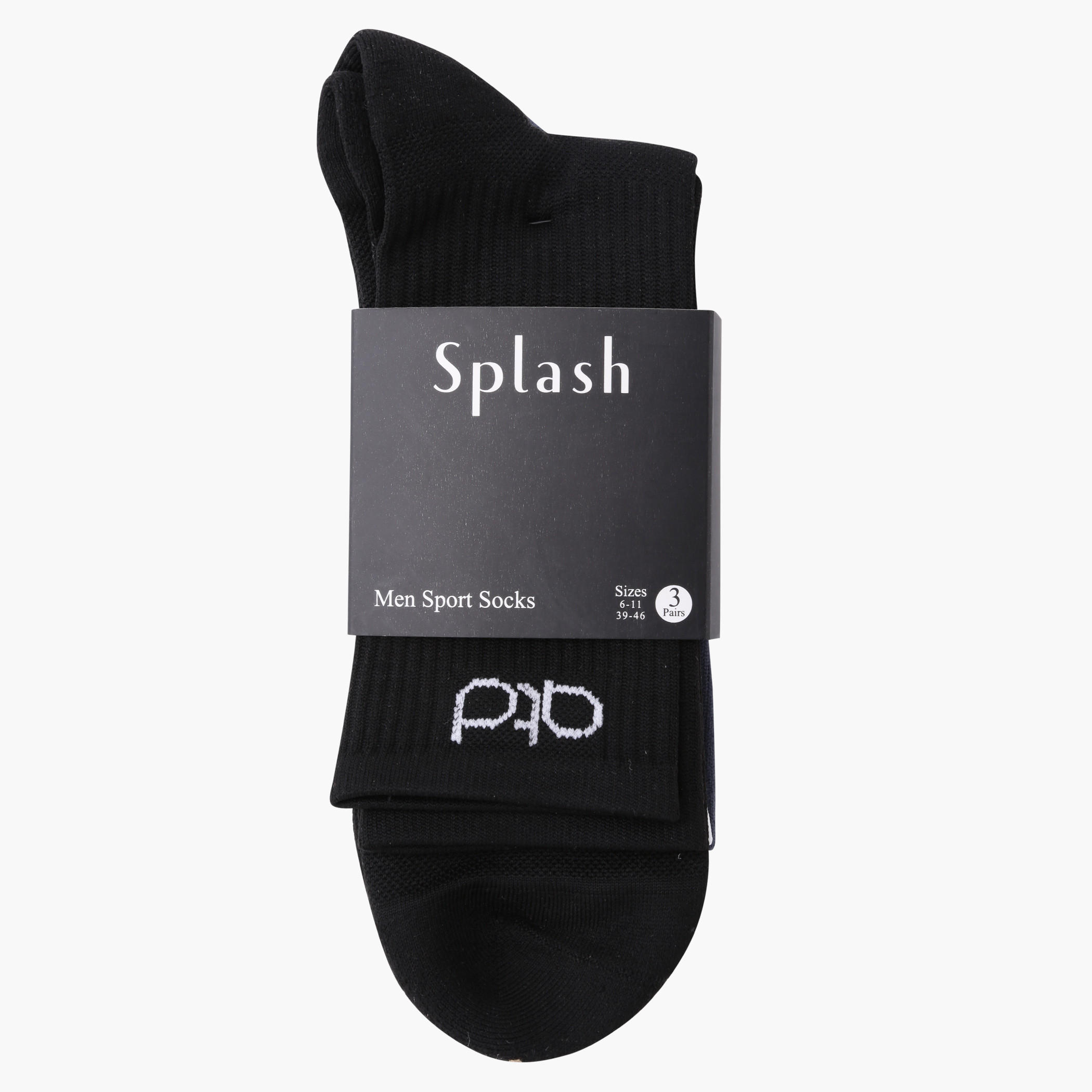 Plain Calf Length Socks - Set of 3-men-socks-image-2