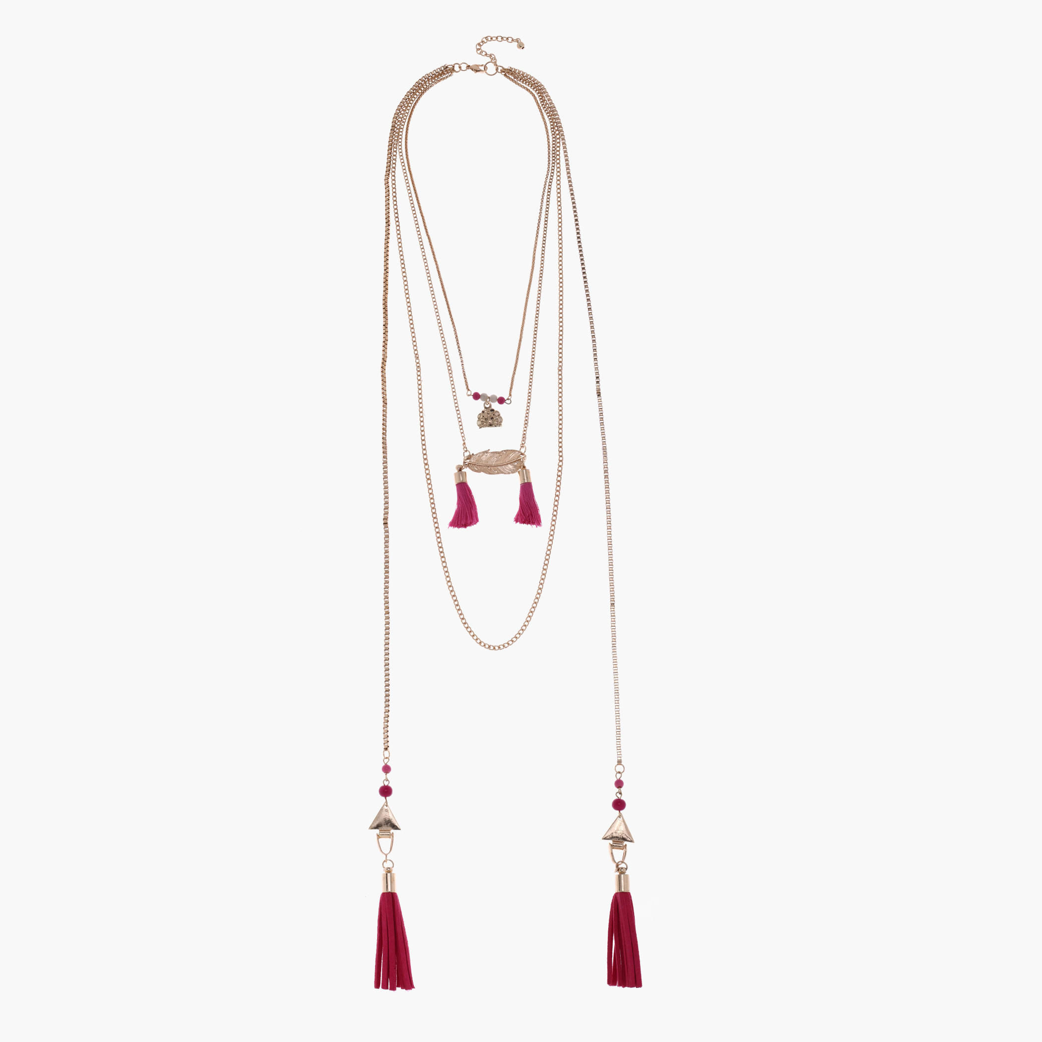 Multi Chain Necklace with Lobster Clap Fastening-women-watchesandjewellery-jewellery-necklacesandpendants-image-2